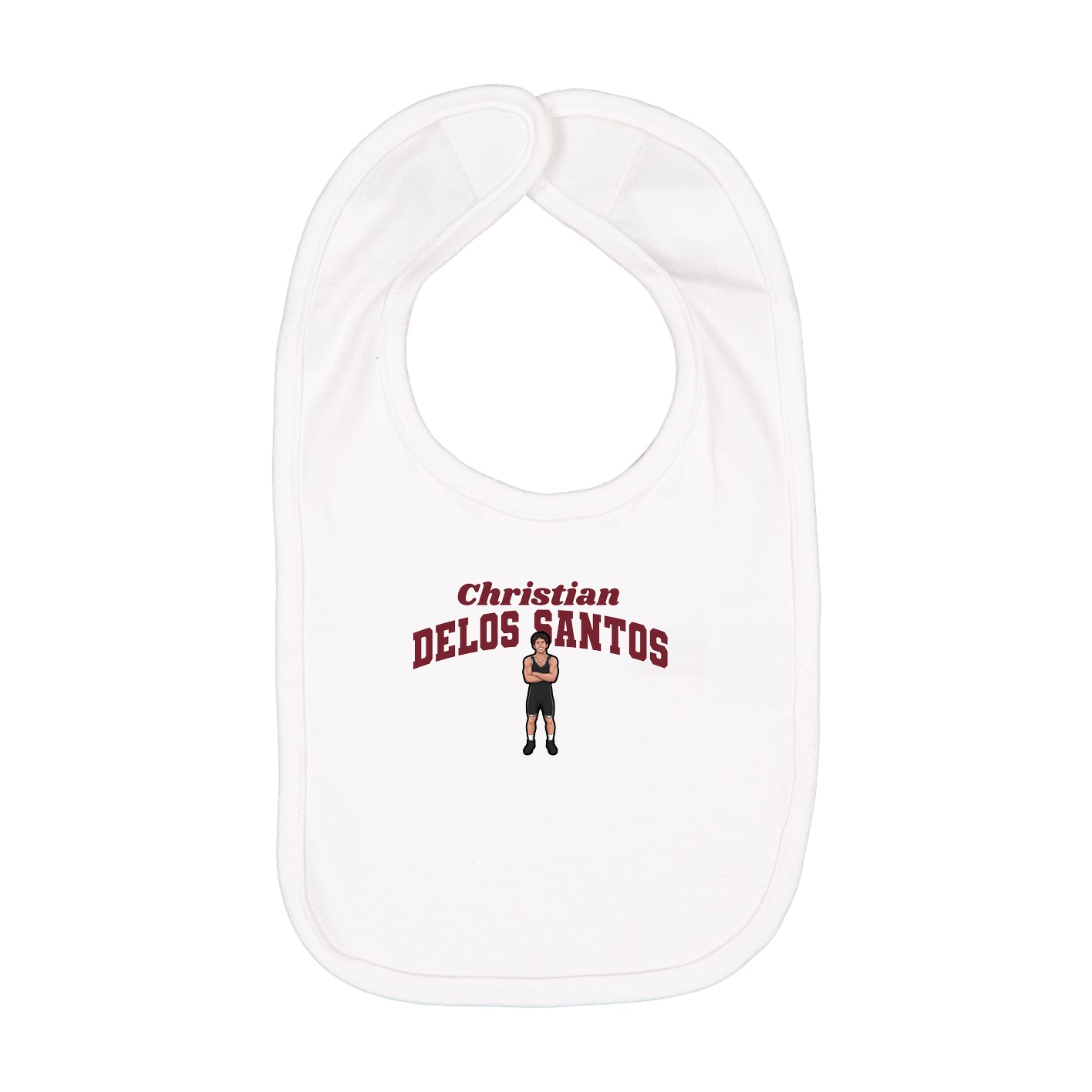 Infant Bib — Signature Arch in White
