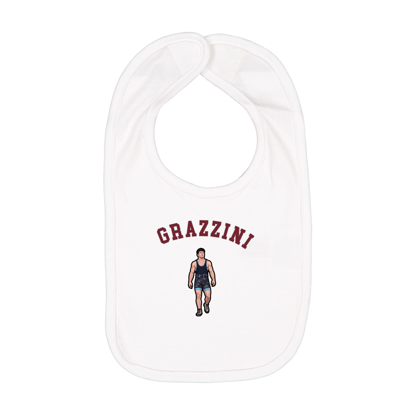 Infant Bib — Shirsey Arch in White