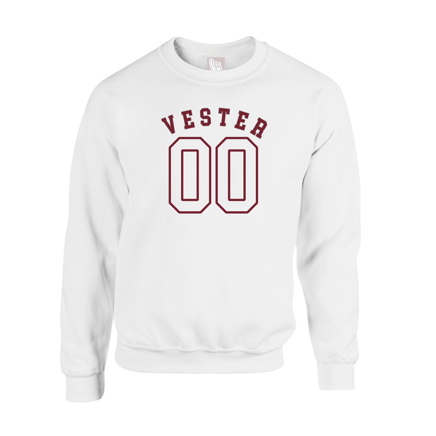 Fleece Crew — Shirsey Arch in White