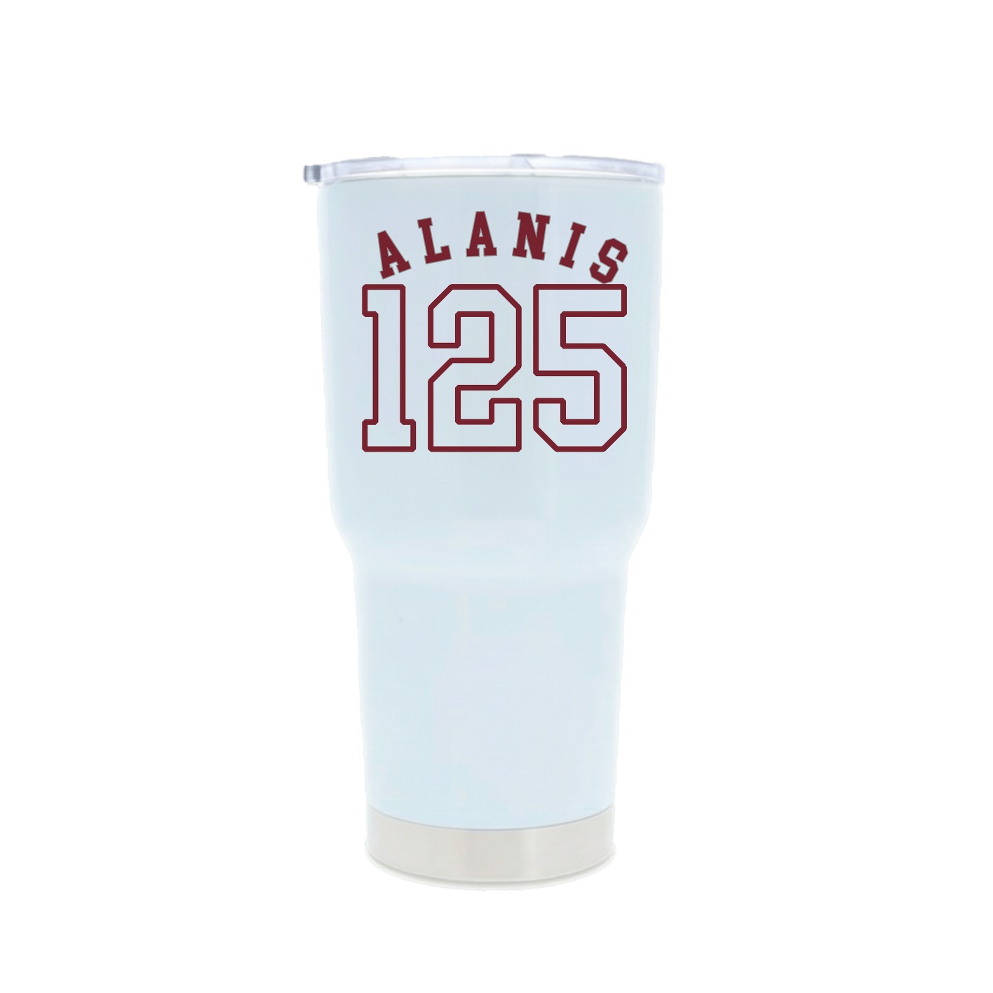 30oz Stainless Steel Tumbler — Shirsey Arch in White