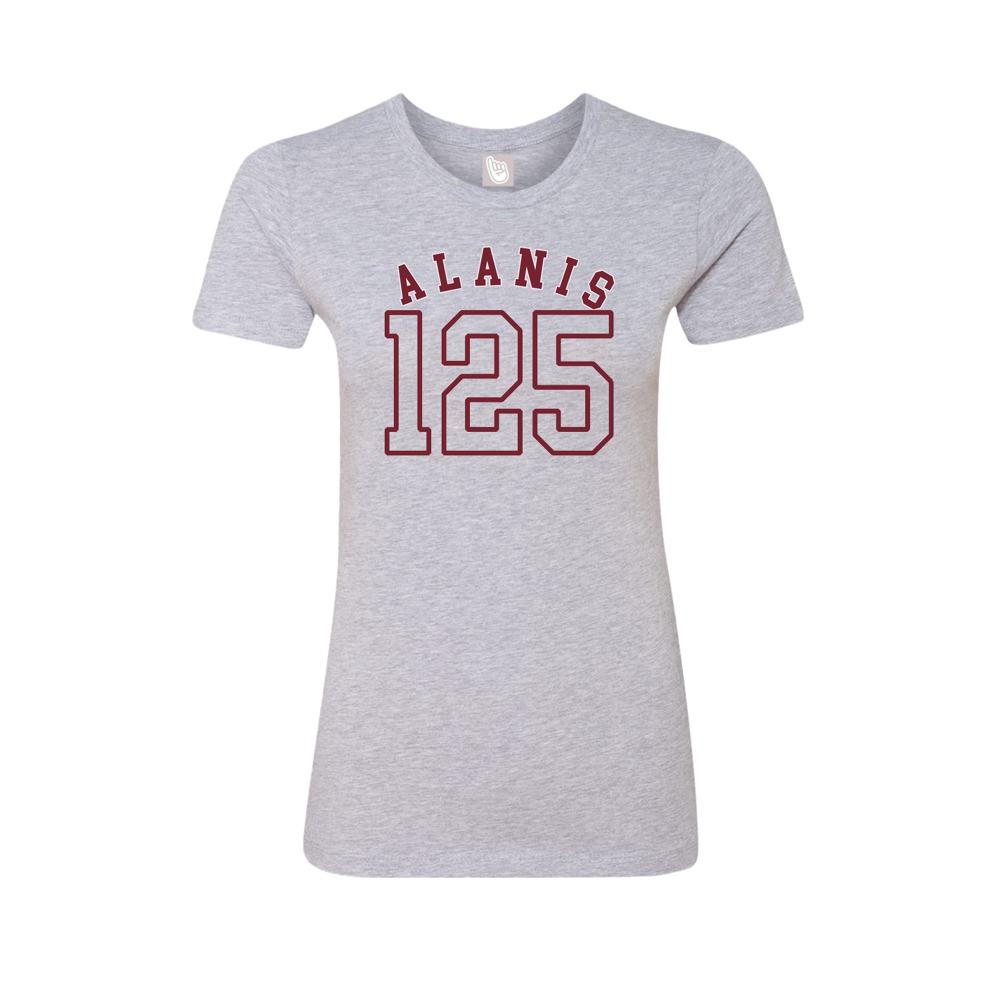 Fitted Women's Tee — Shirsey Arch in Grey