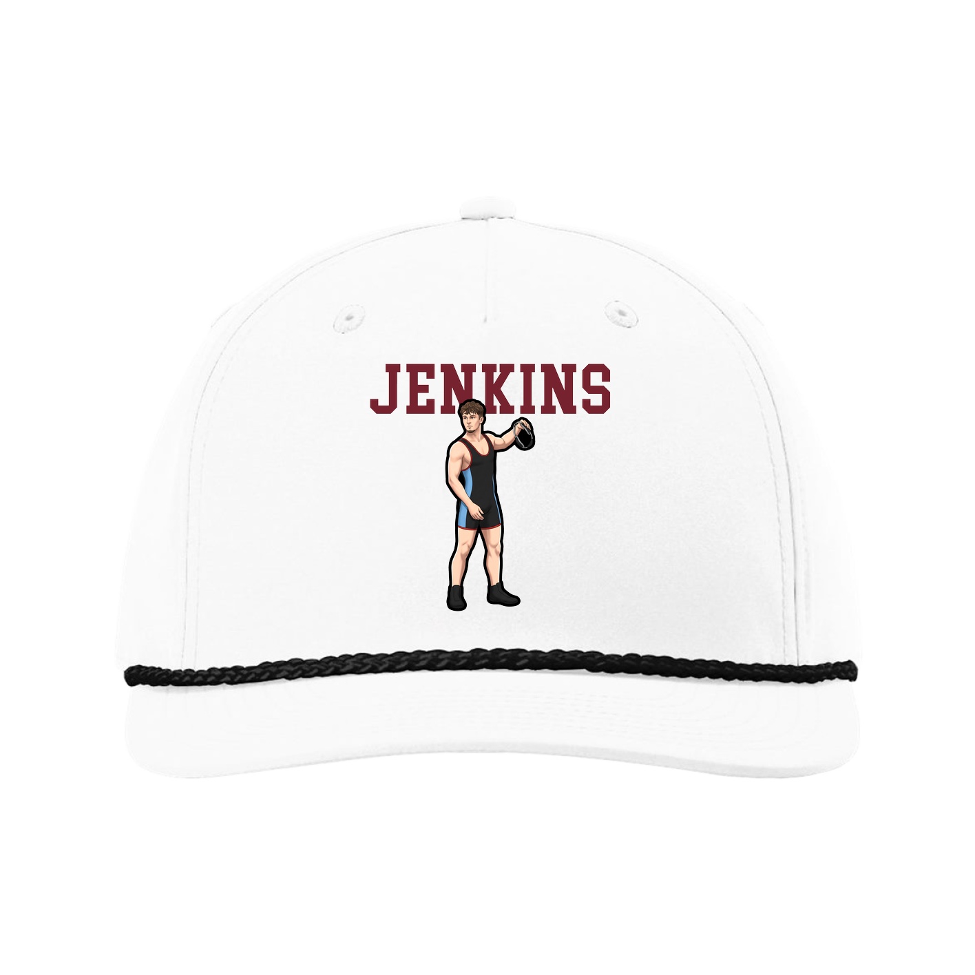 Five-Panel Classic Rope Cap — Shirsey in White