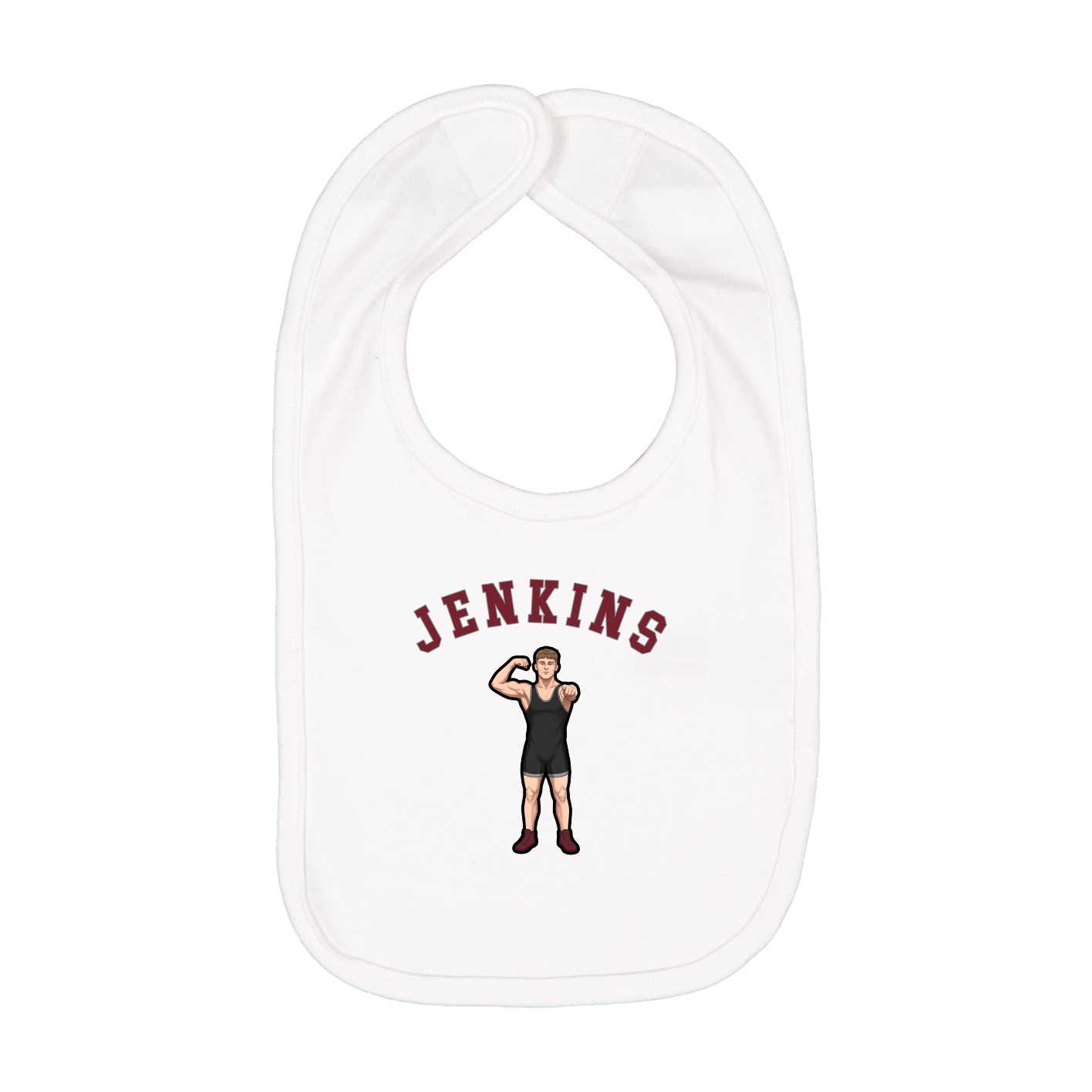 Infant Bib — Shirsey Arch in White