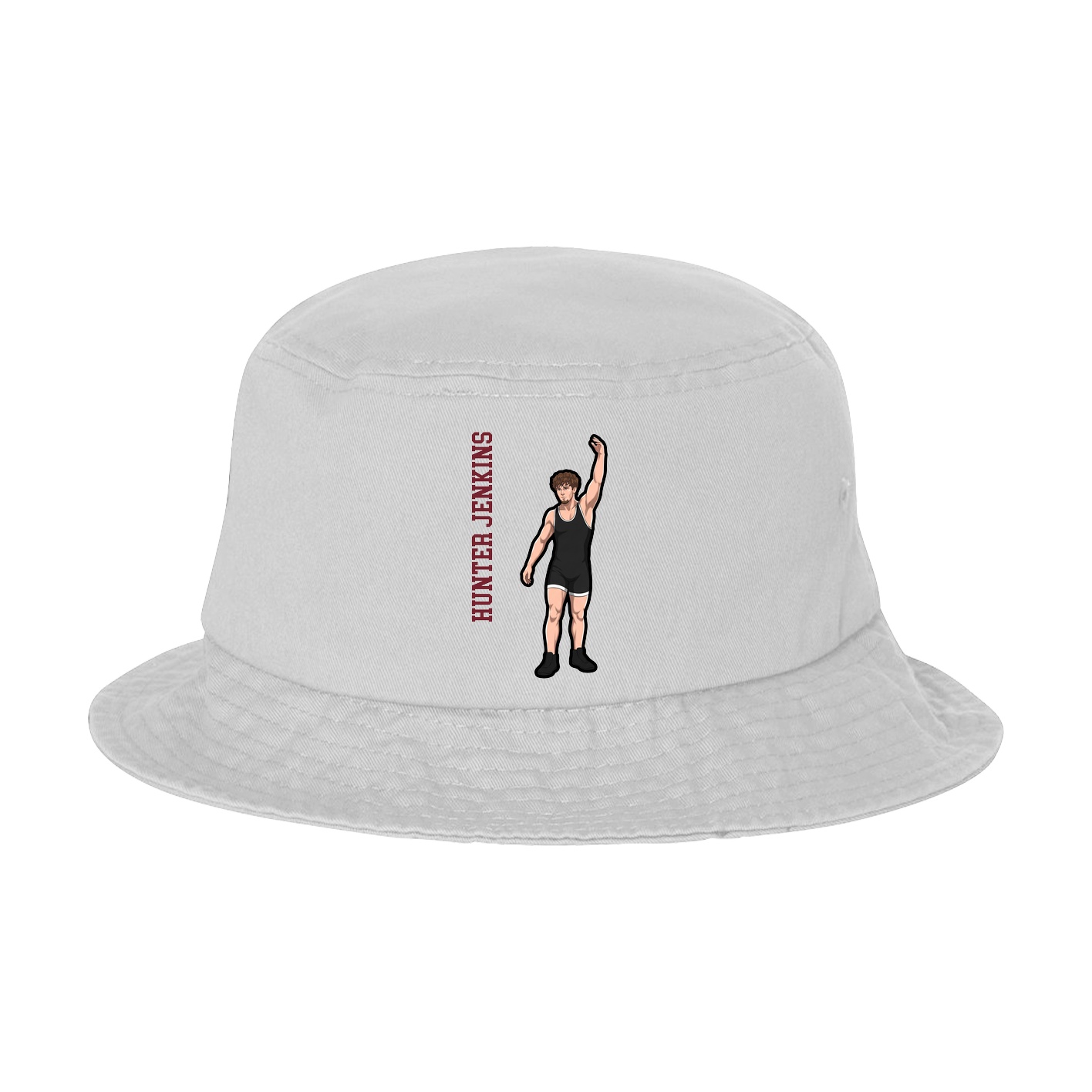 Bucket Cap — Name Vertical in White