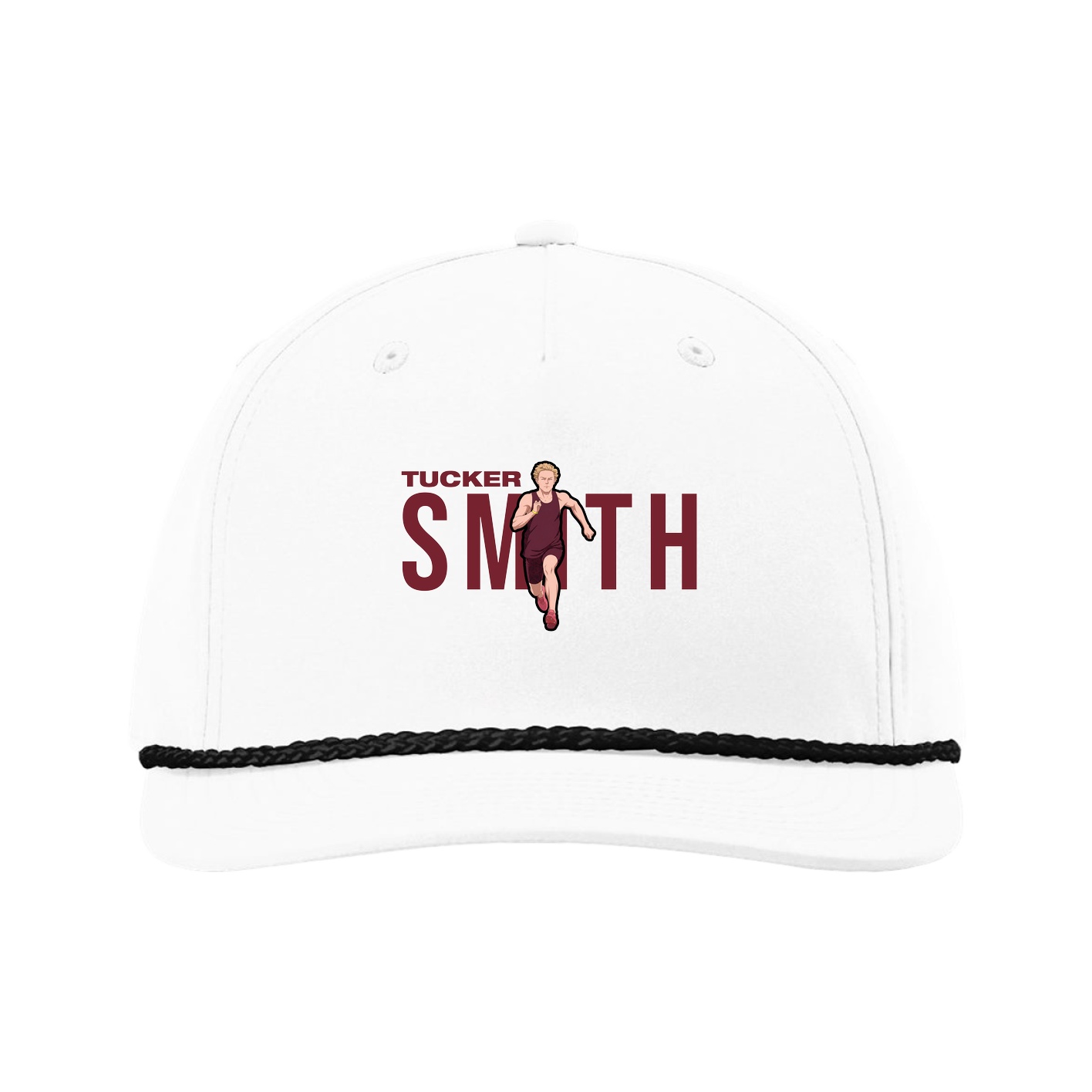 Five-Panel Classic Rope Cap — Player Name in White