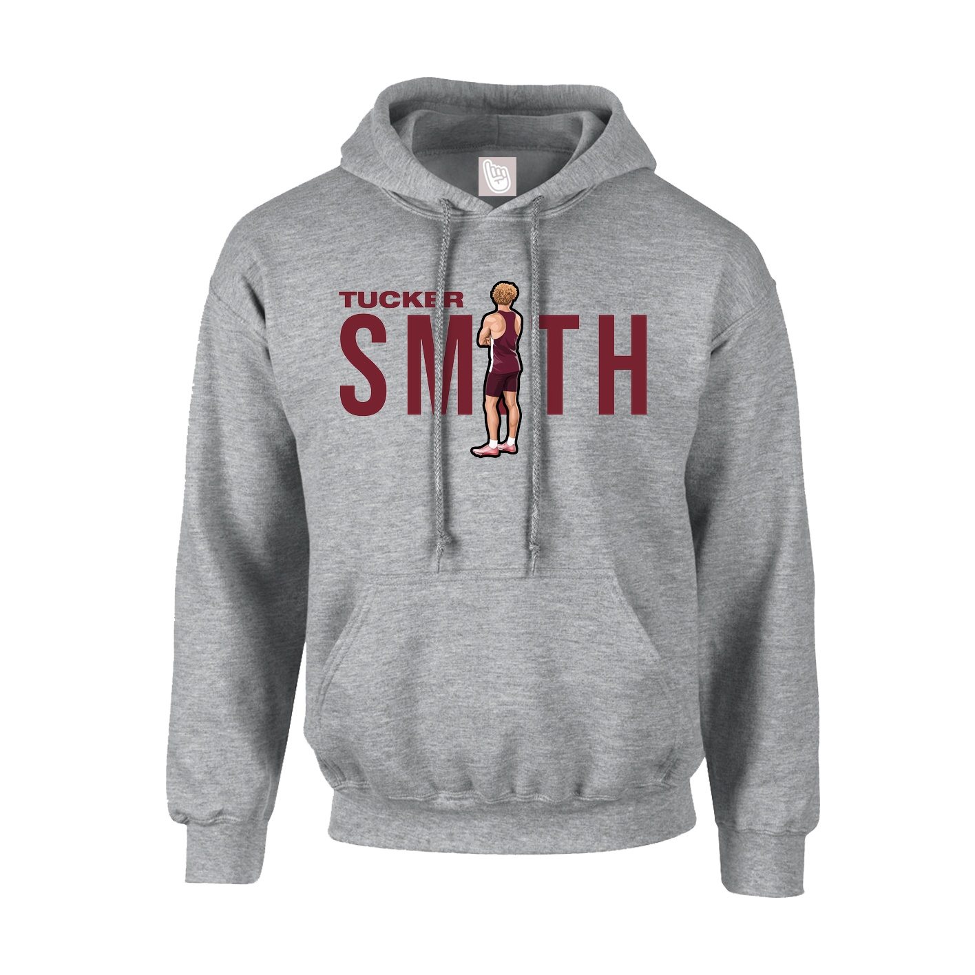 Hoodie — Player Name in Grey