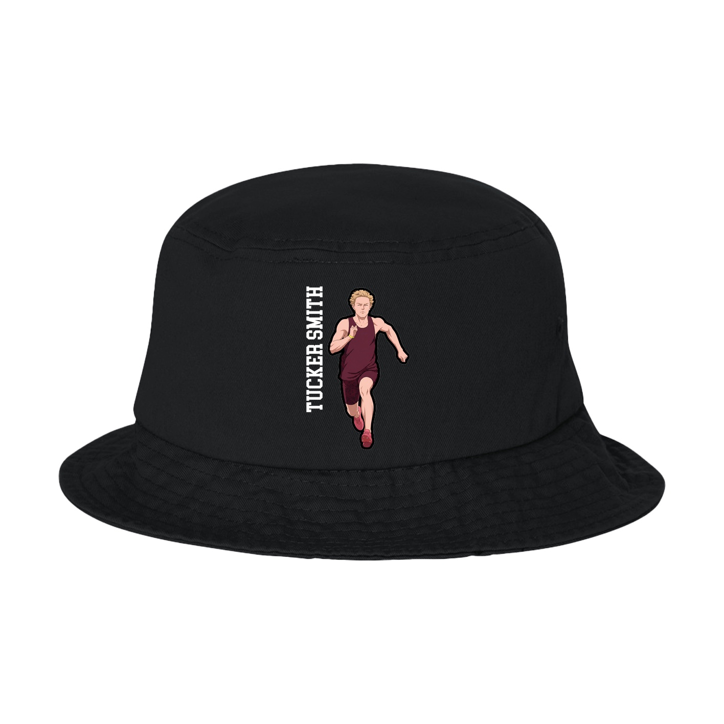 Bucket Cap — Name Vertical in Black