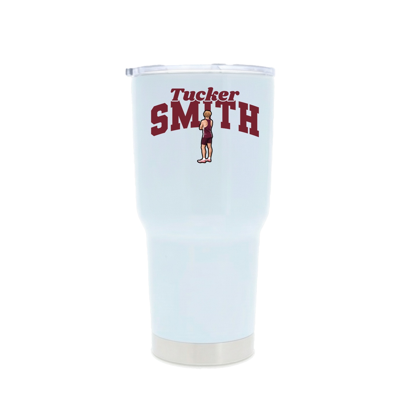 30oz Stainless Steel Tumbler — Signature Arch in White
