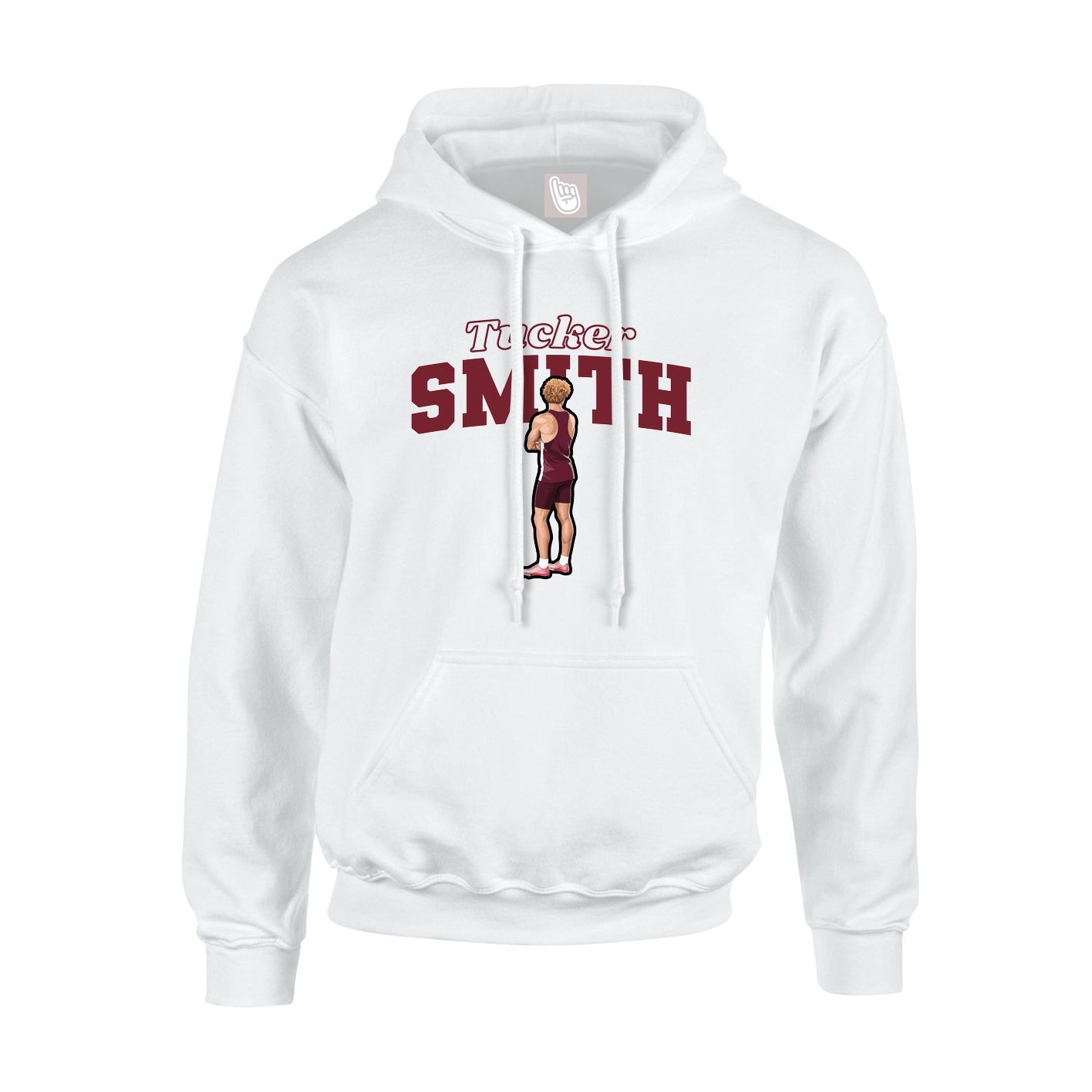 Hoodie — Name Arch in White