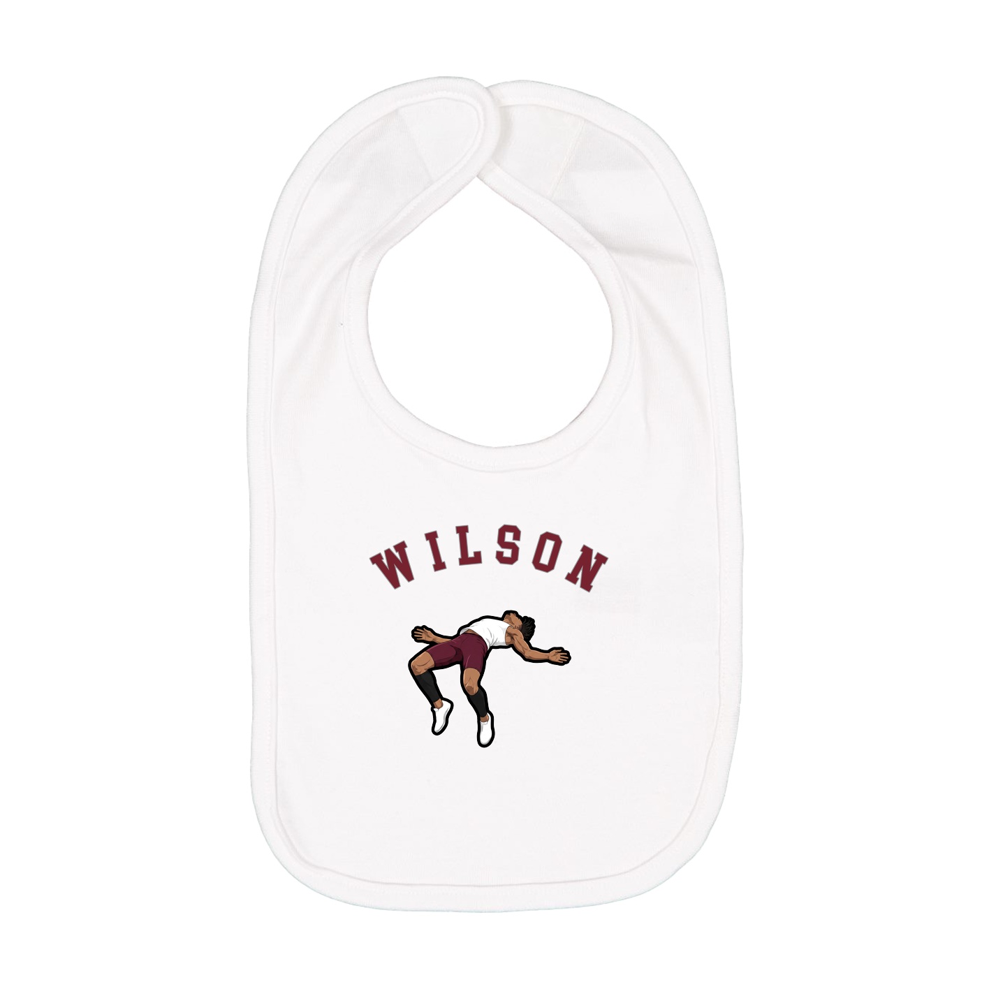 Infant Bib — Shirsey Arch in White