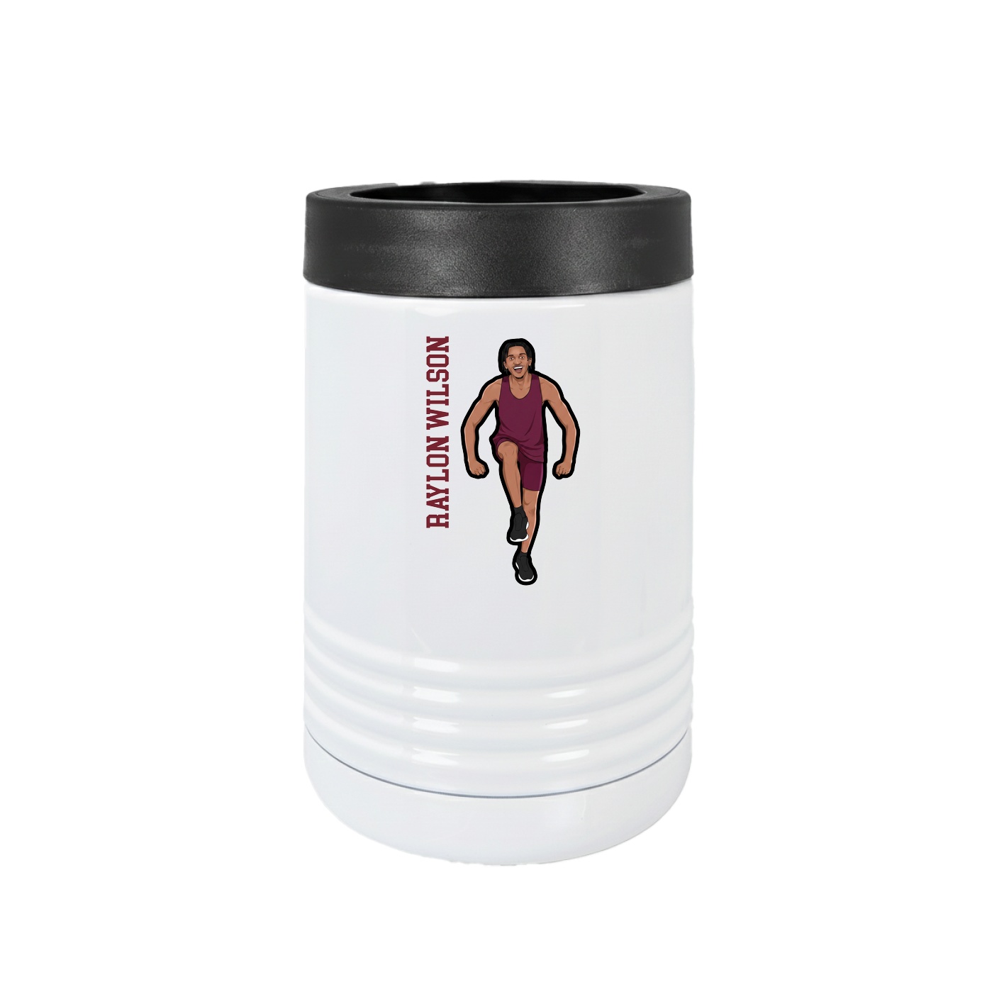 Beverage Holder — Name Vertical in White
