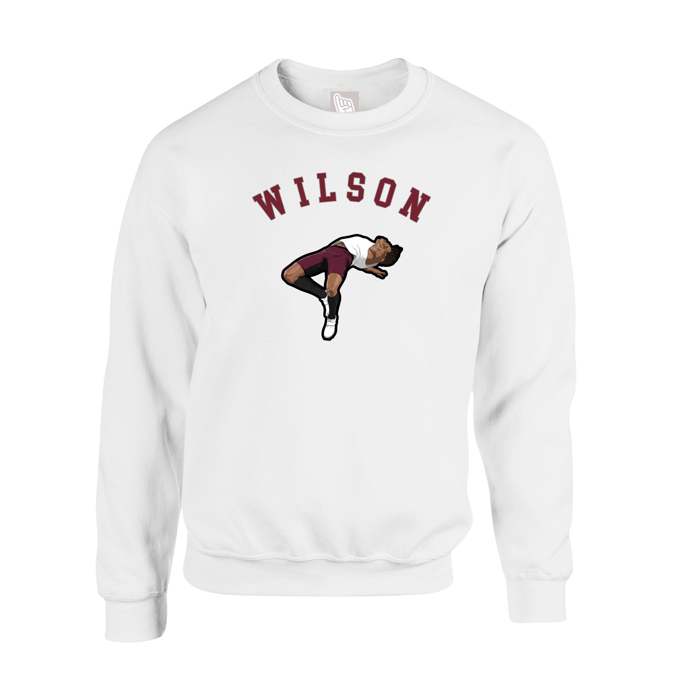 Fleece Crew — Shirsey Arch in White