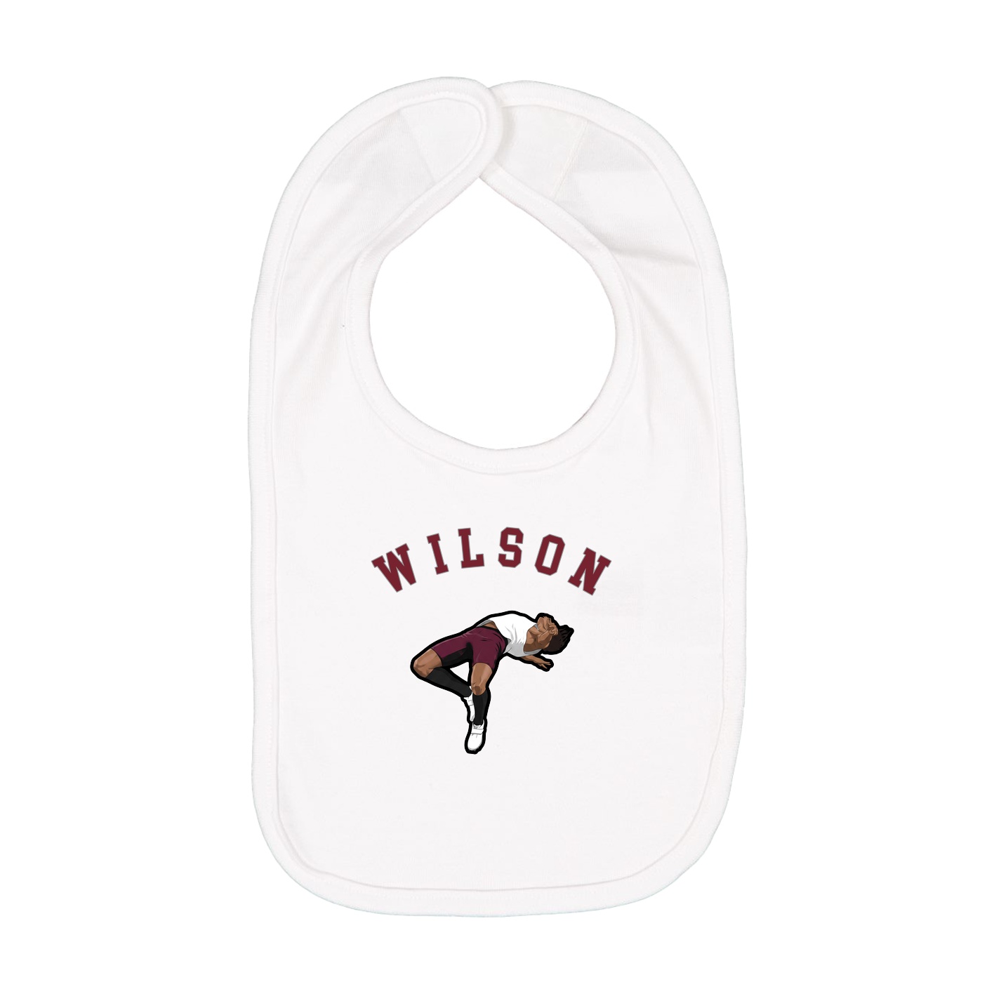 Infant Bib — Shirsey Arch in White