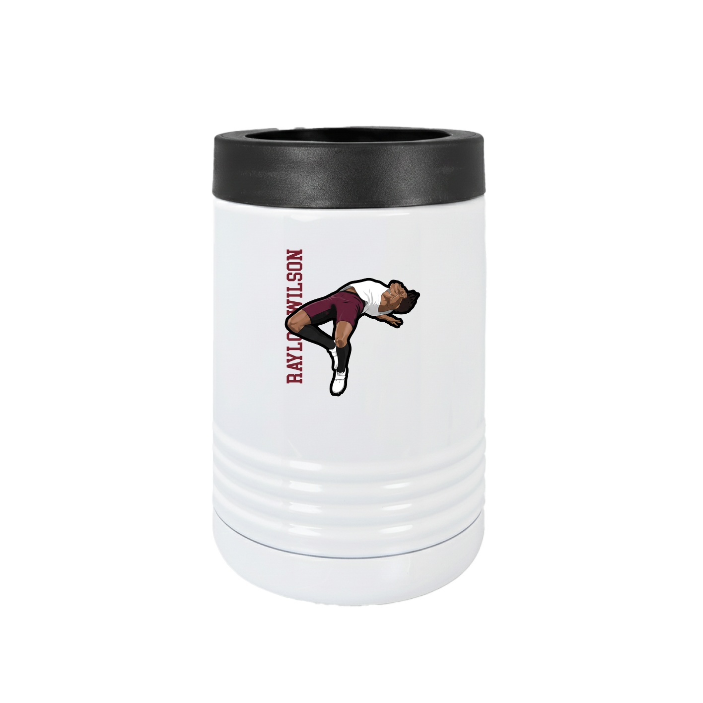 Beverage Holder — Name Vertical in White