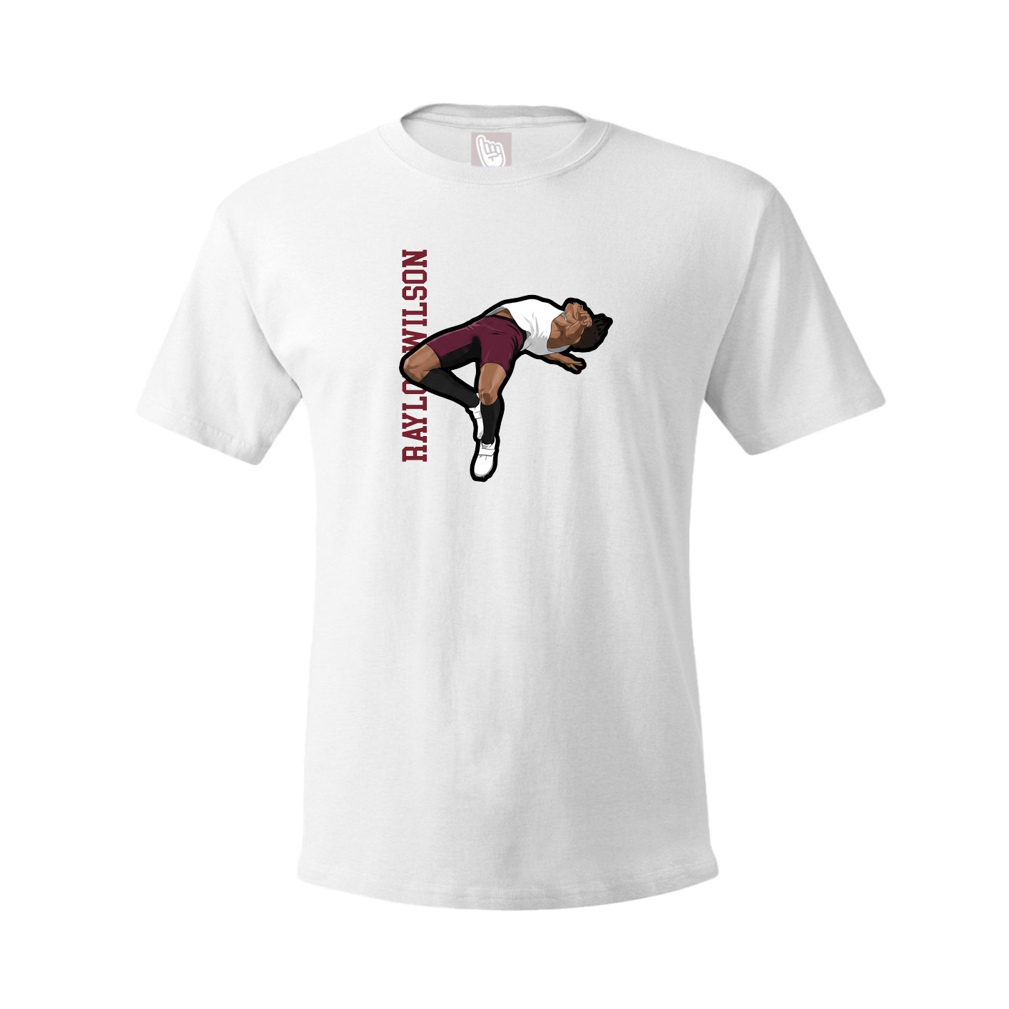 Tee — Name Vertical in White