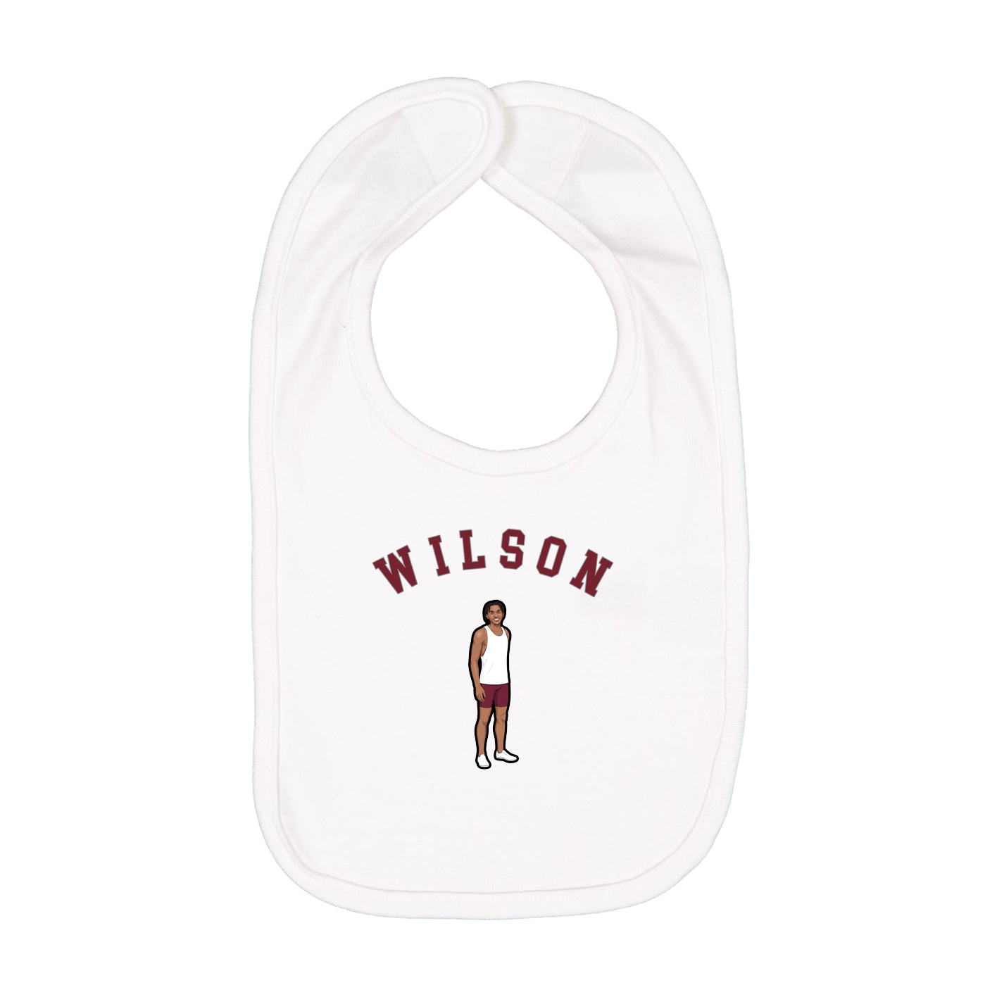 Infant Bib — Shirsey Arch in White