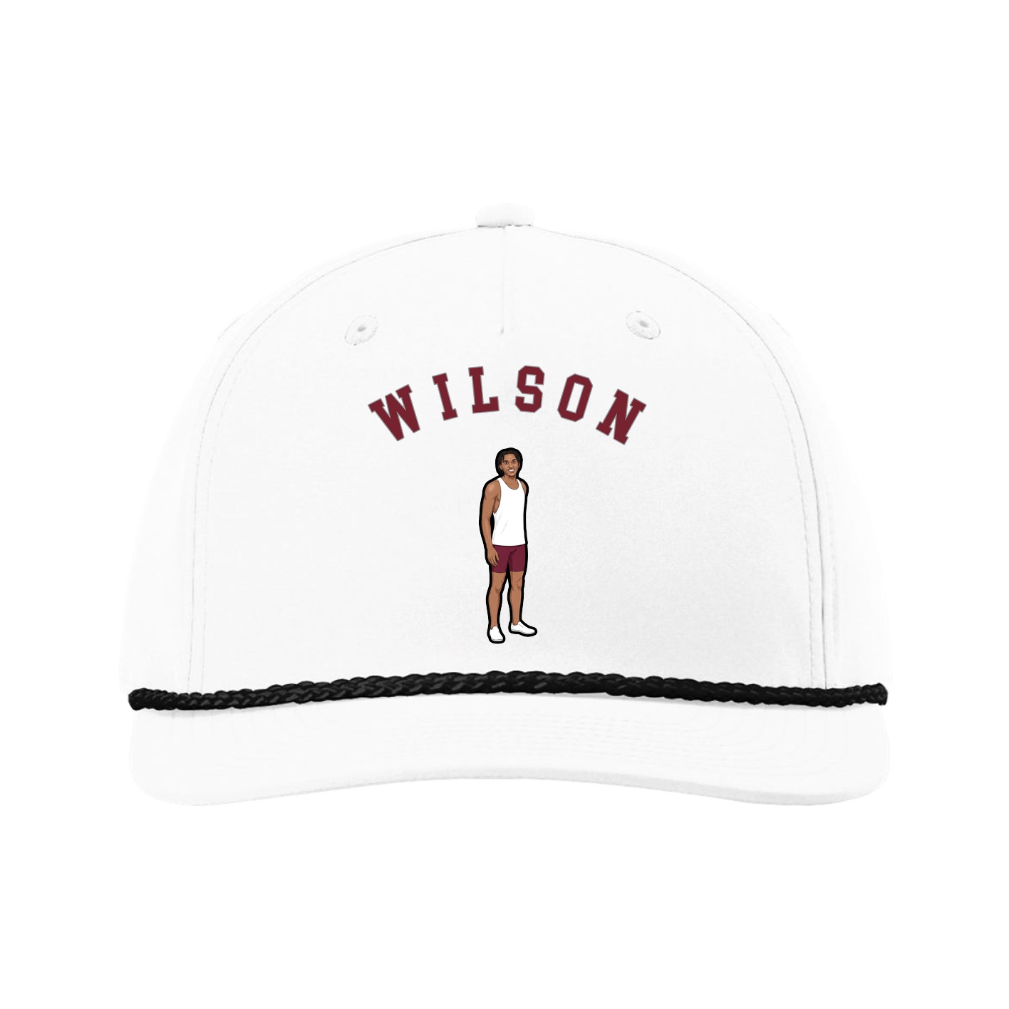 Five-Panel Classic Rope Cap — Shirsey Arch in White