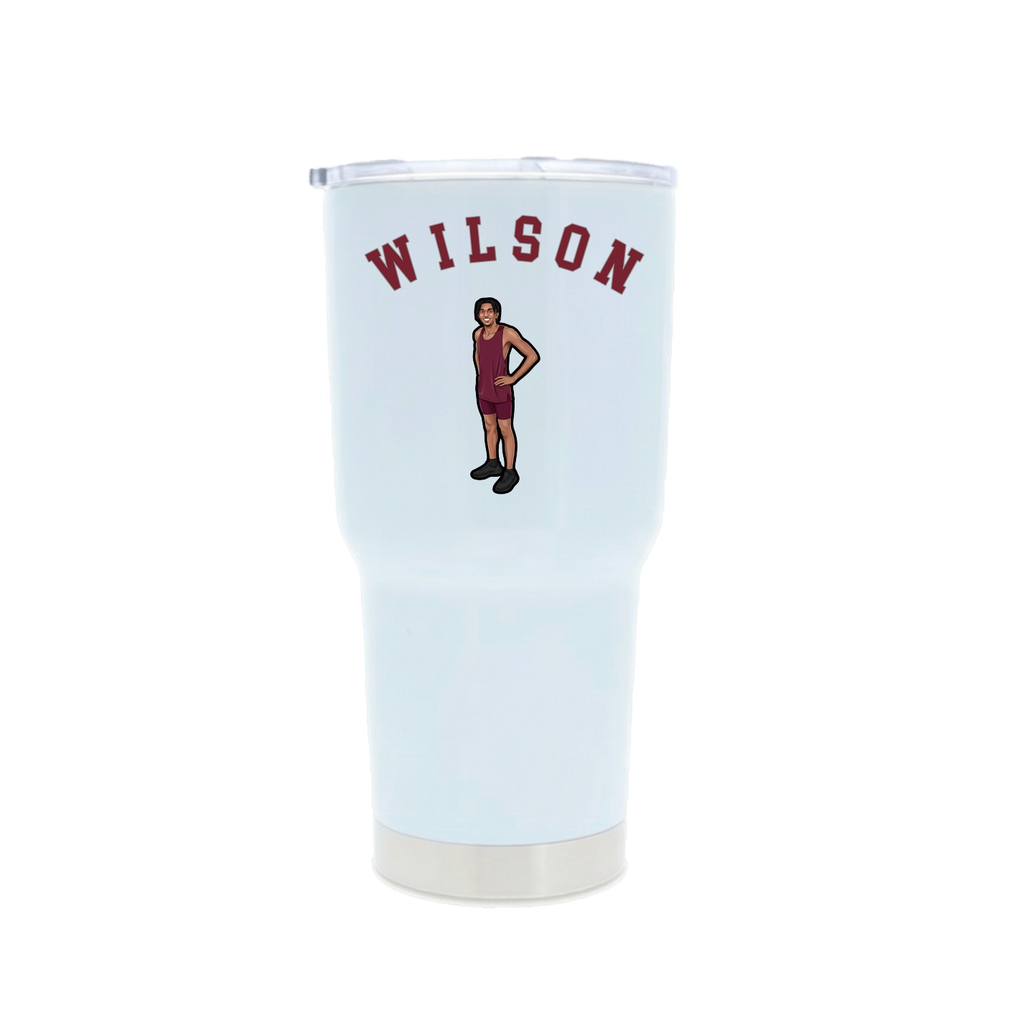 30oz Stainless Steel Tumbler — Shirsey Arch in White