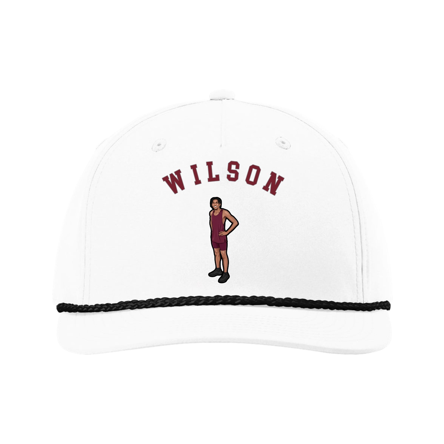 Five-Panel Classic Rope Cap — Shirsey Arch in White