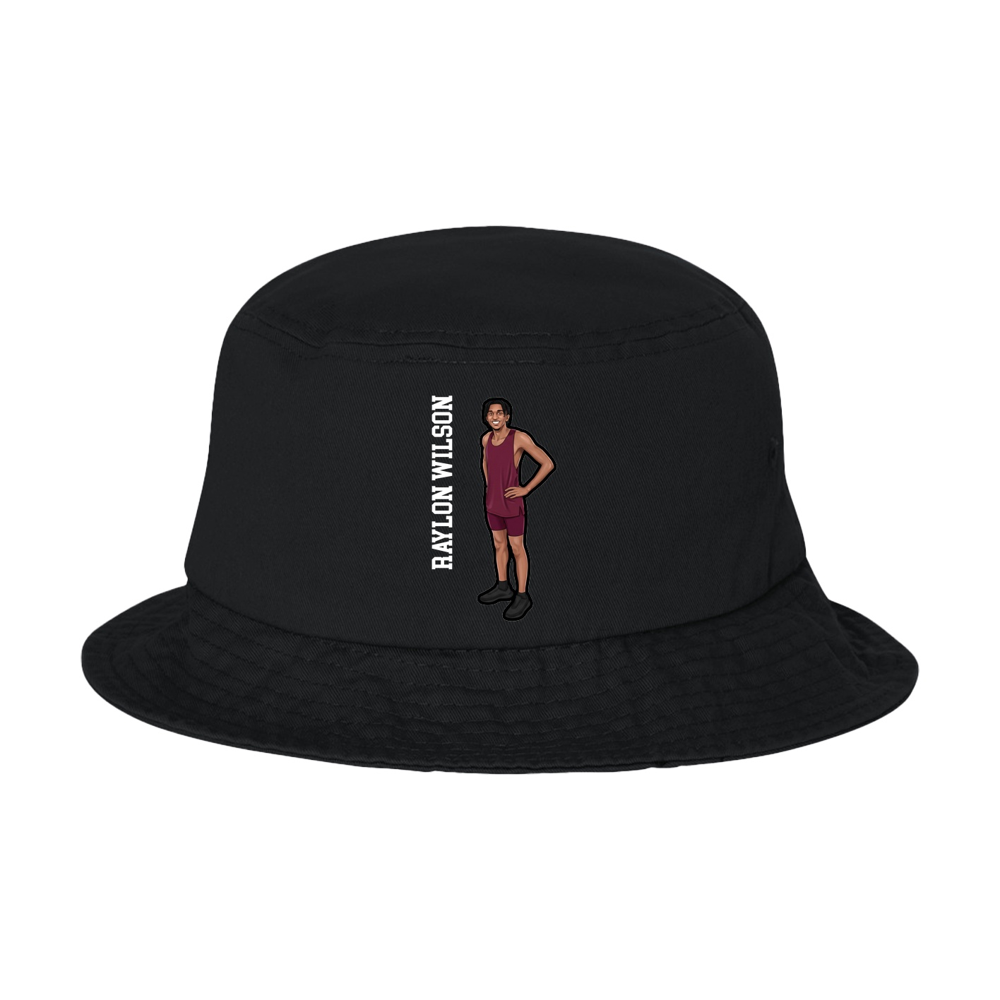Bucket Cap — Name Vertical in Black
