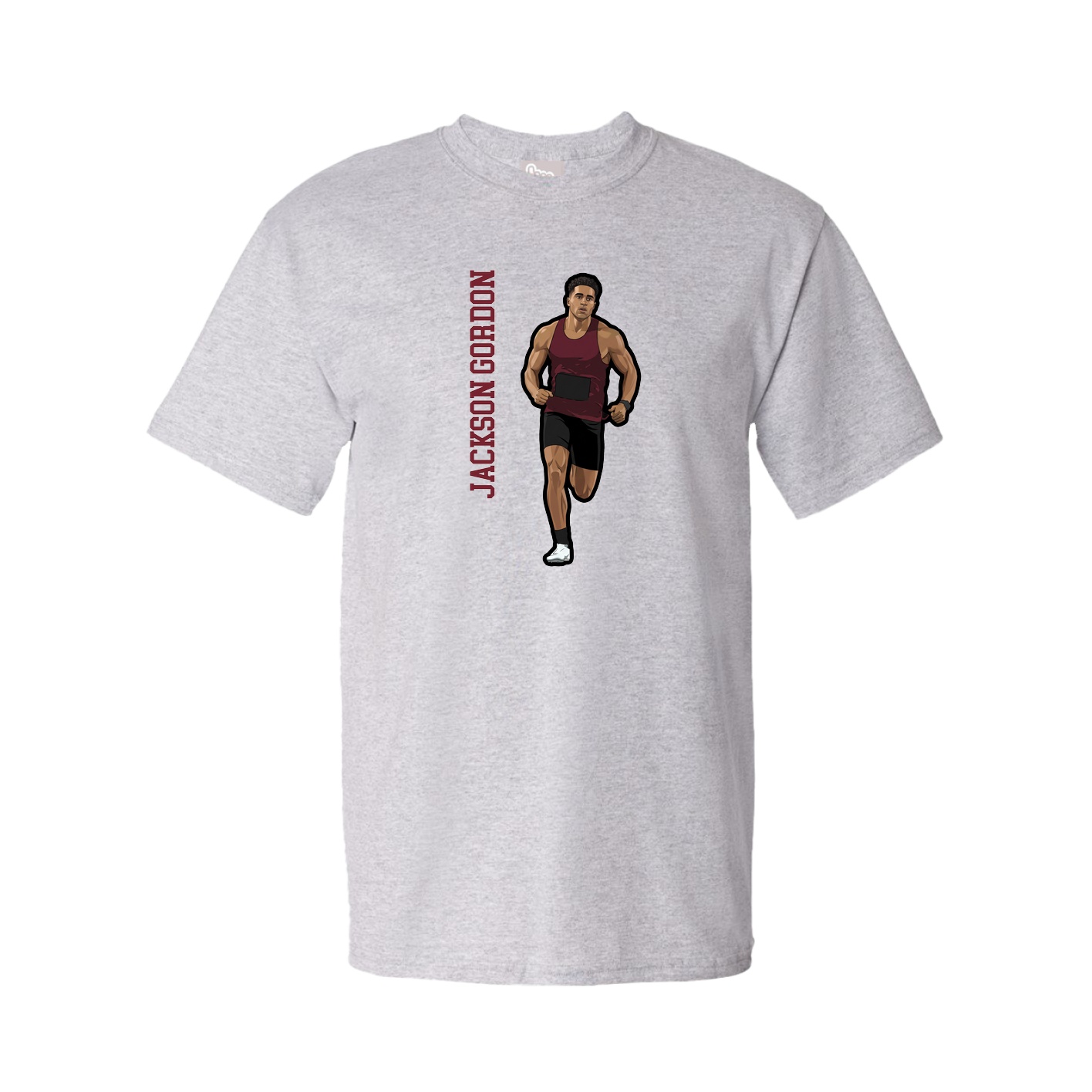 Tee — Name Vertical in Grey