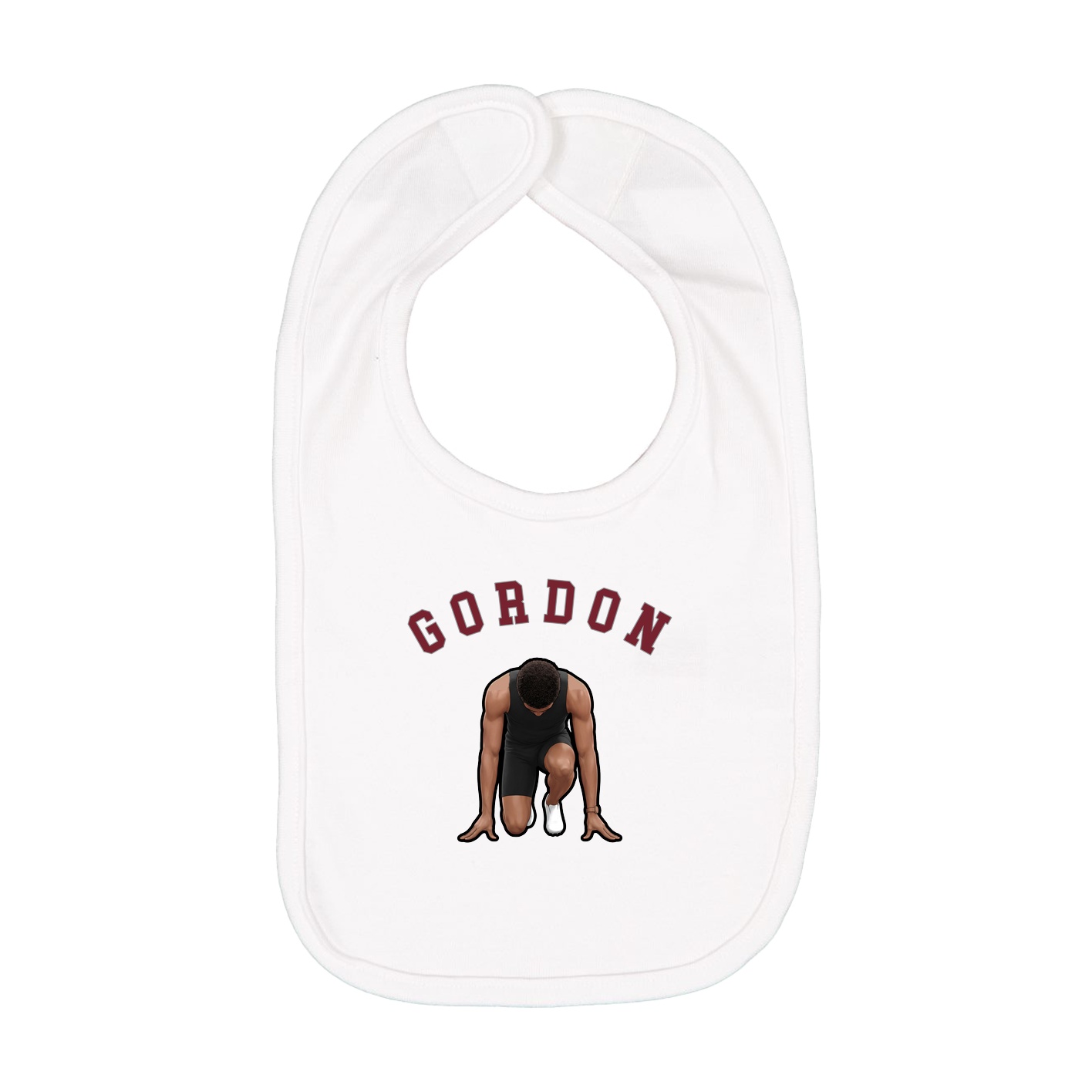 Infant Bib — Shirsey Arch in White