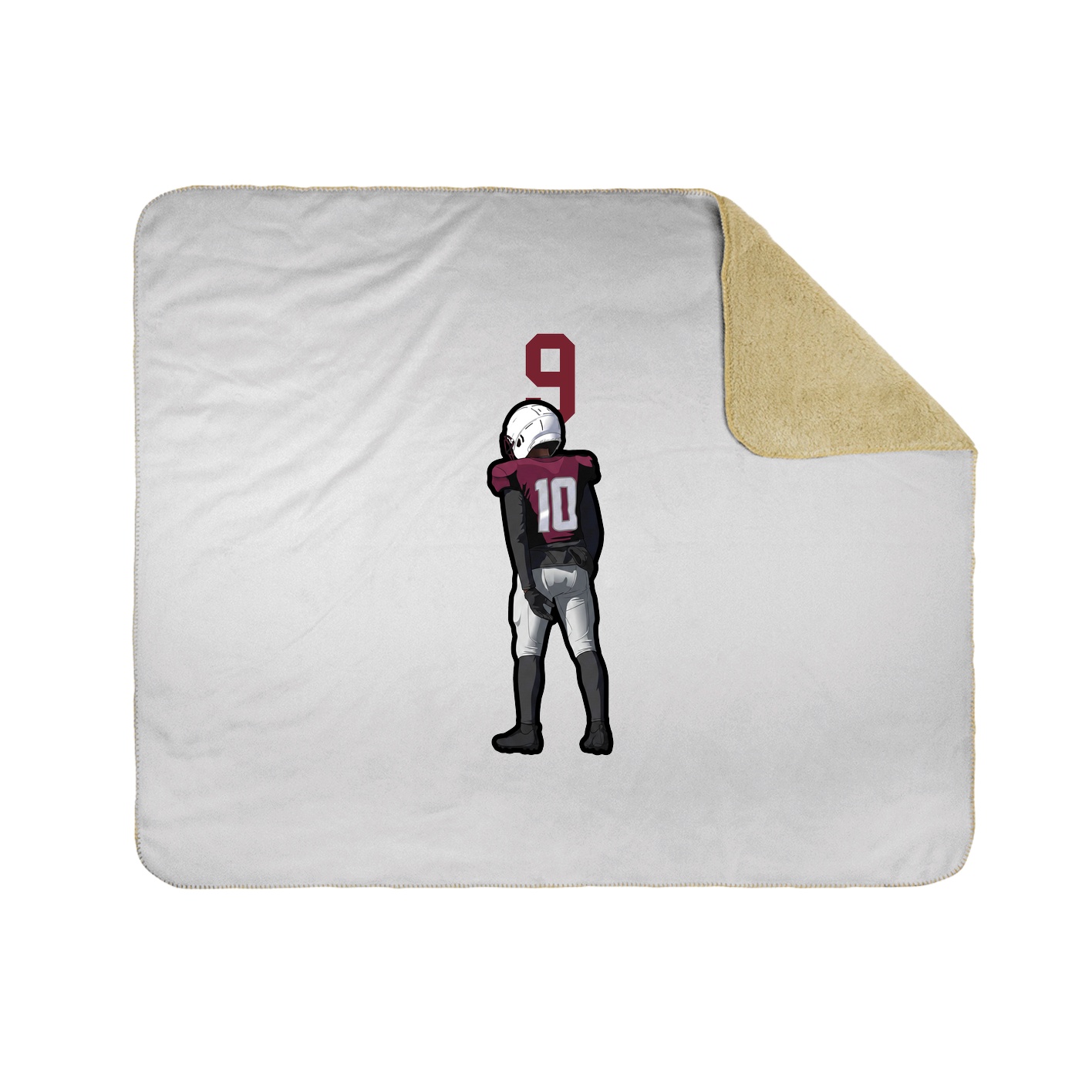 Throw Blanket — Number Top in White