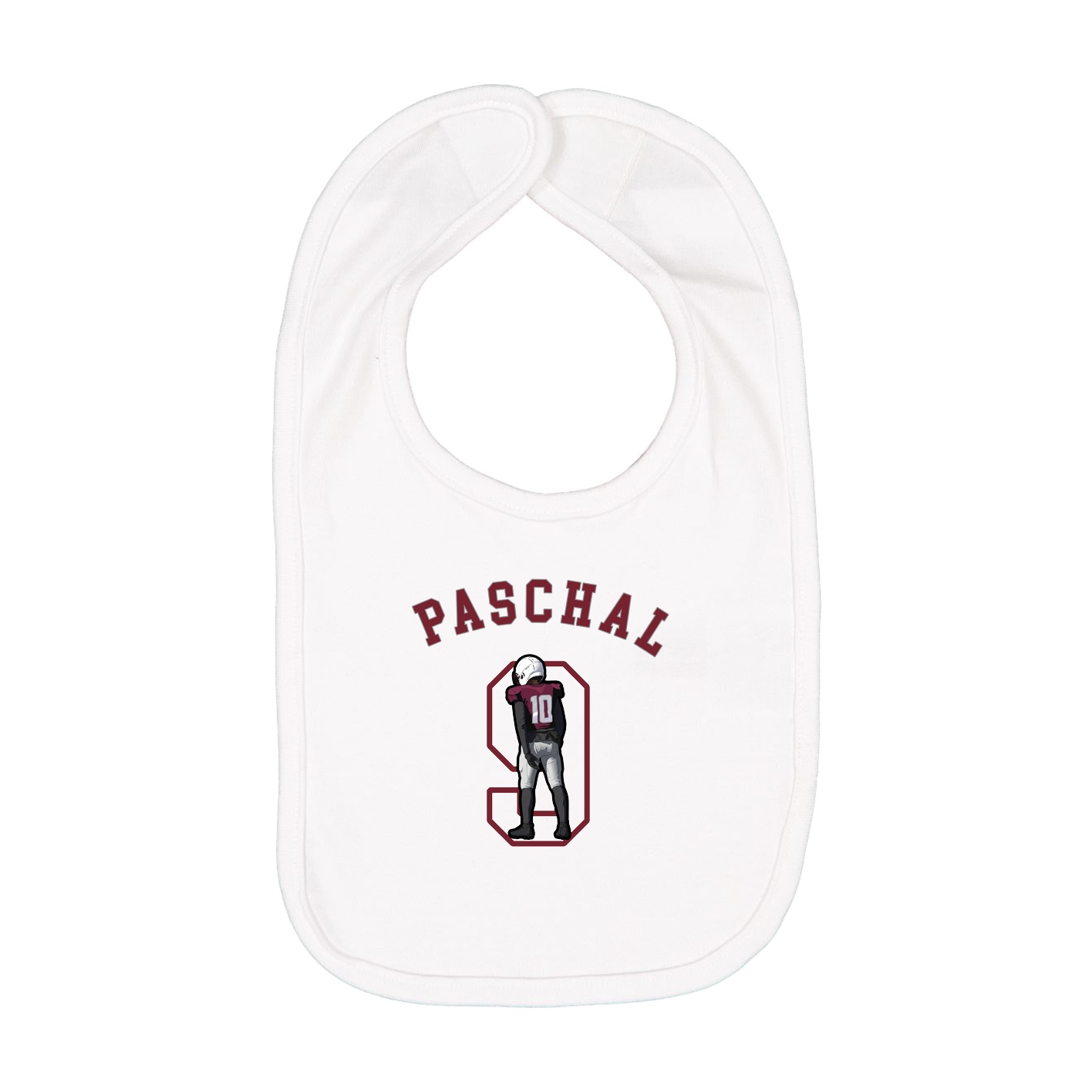 Infant Bib — Shirsey Arch in White