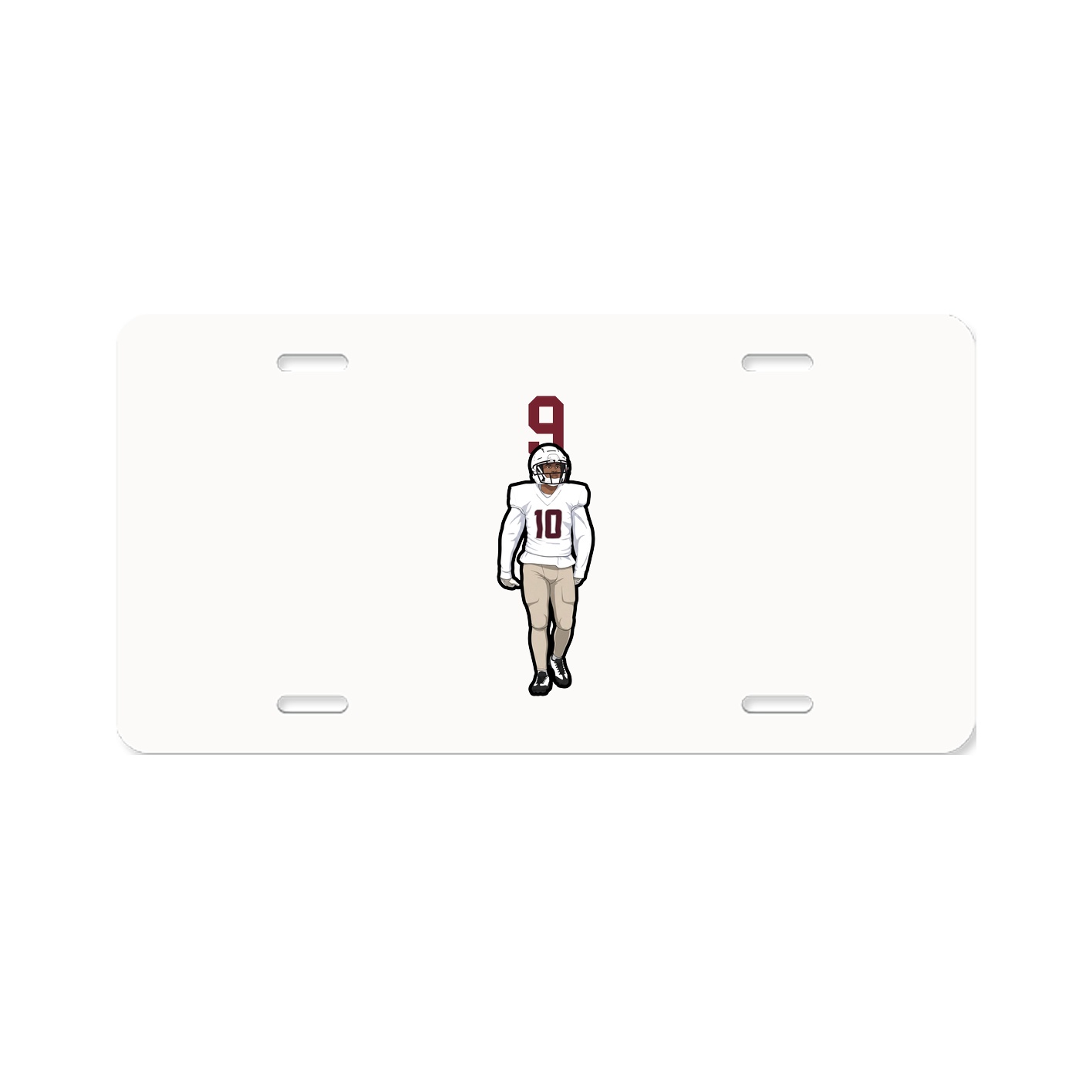 License Plate — Number Top in Classic