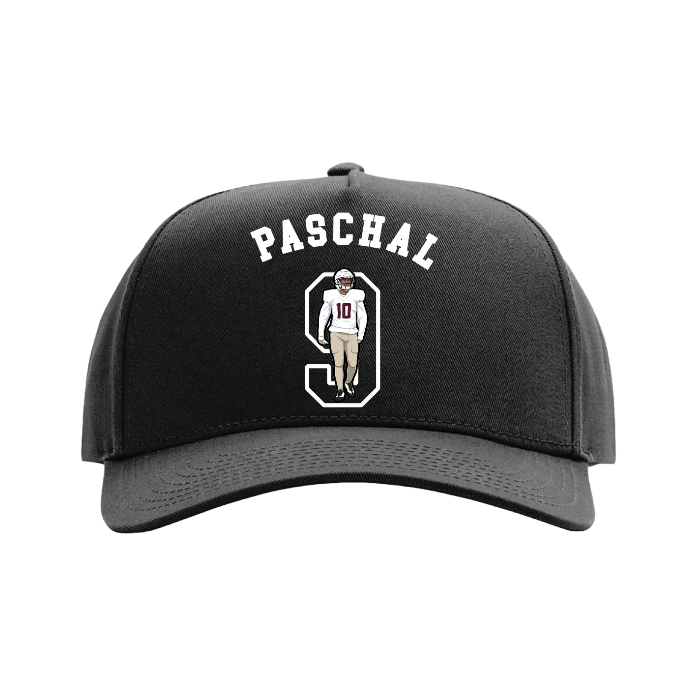 Full Fabric Five-Panel Champ Cap — Shirsey Arch in Black