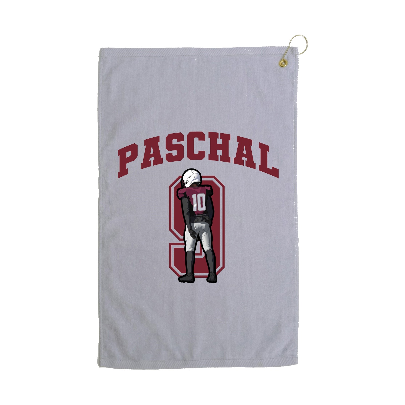 Golf Towel — Number in Grey
