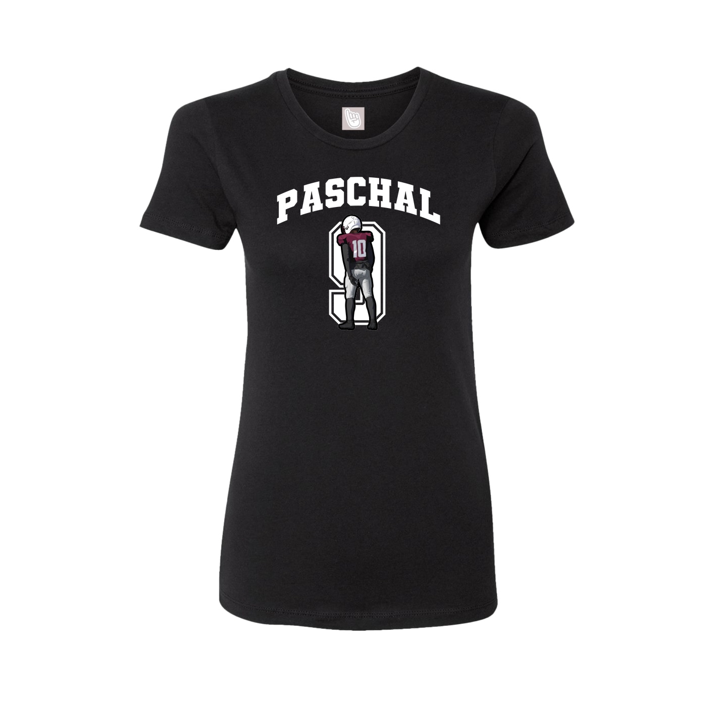 Fitted Women's Tee — Number in Black