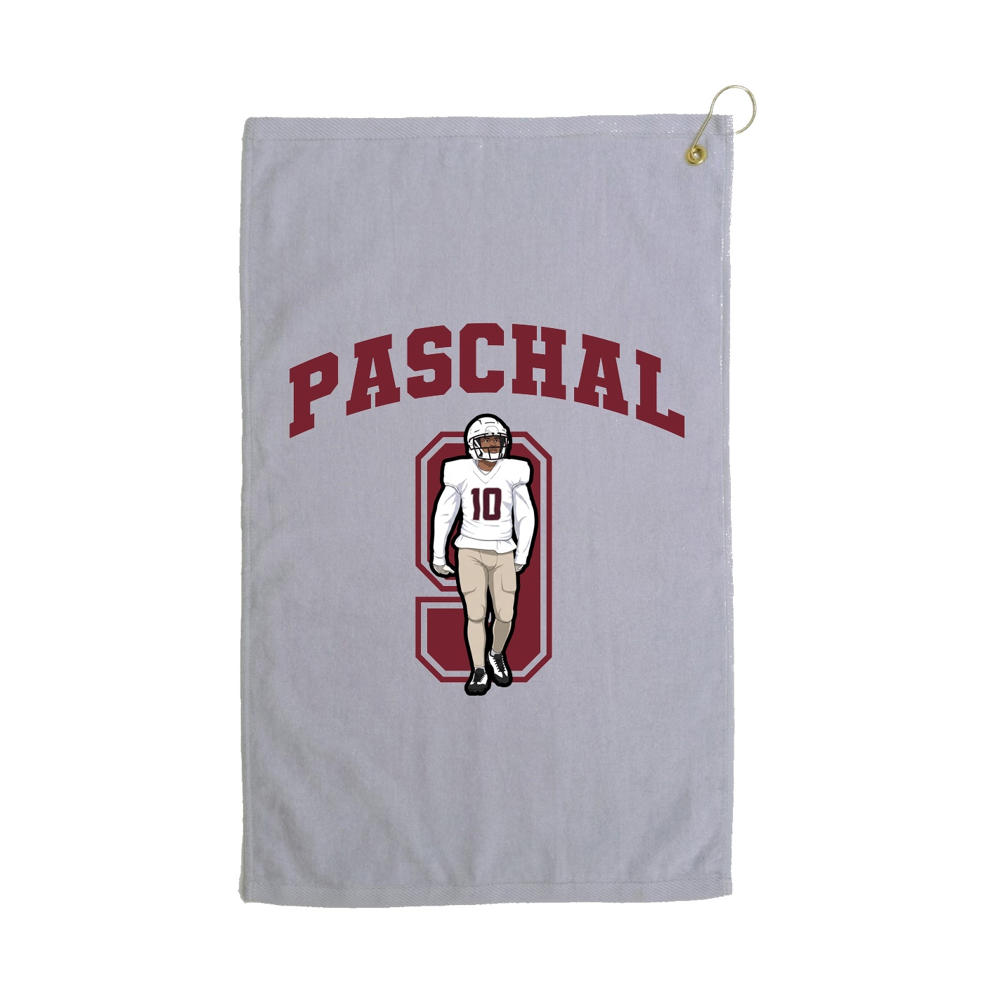Golf Towel — Number in Grey