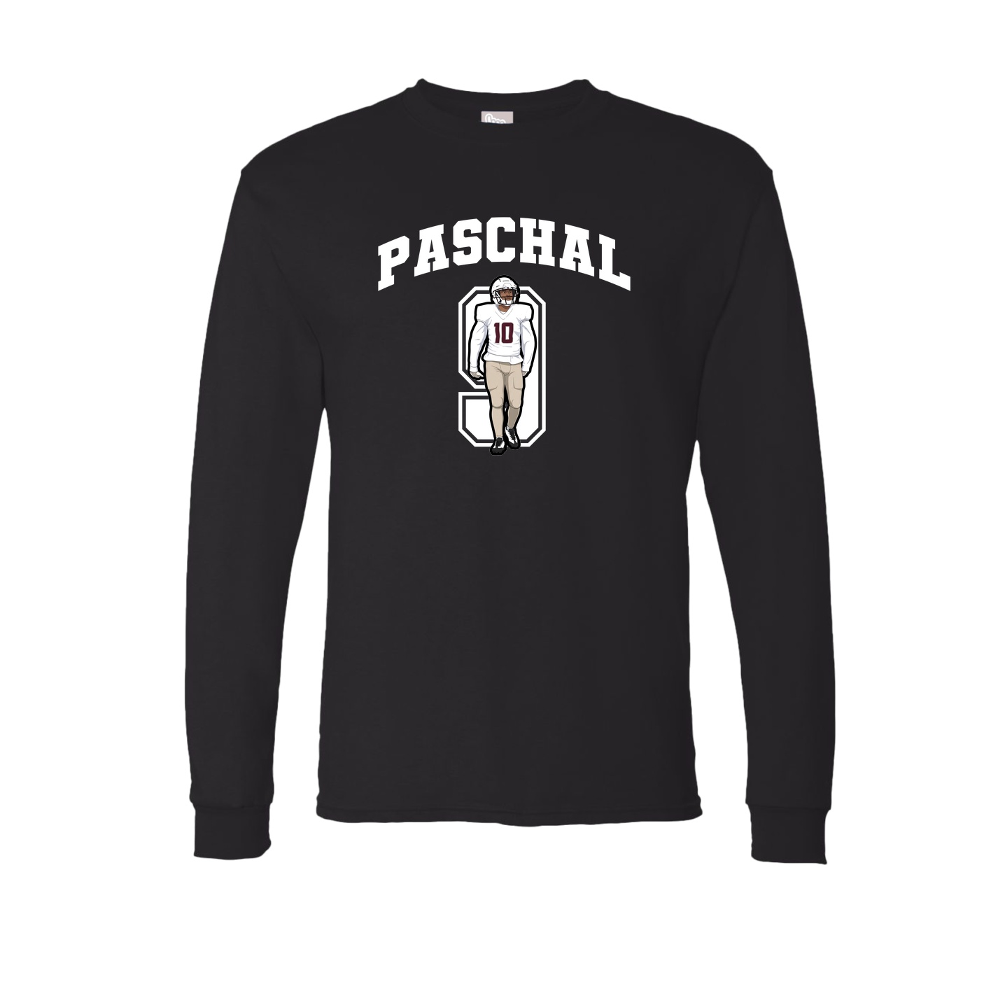Long Sleeve Tee — Number in Black