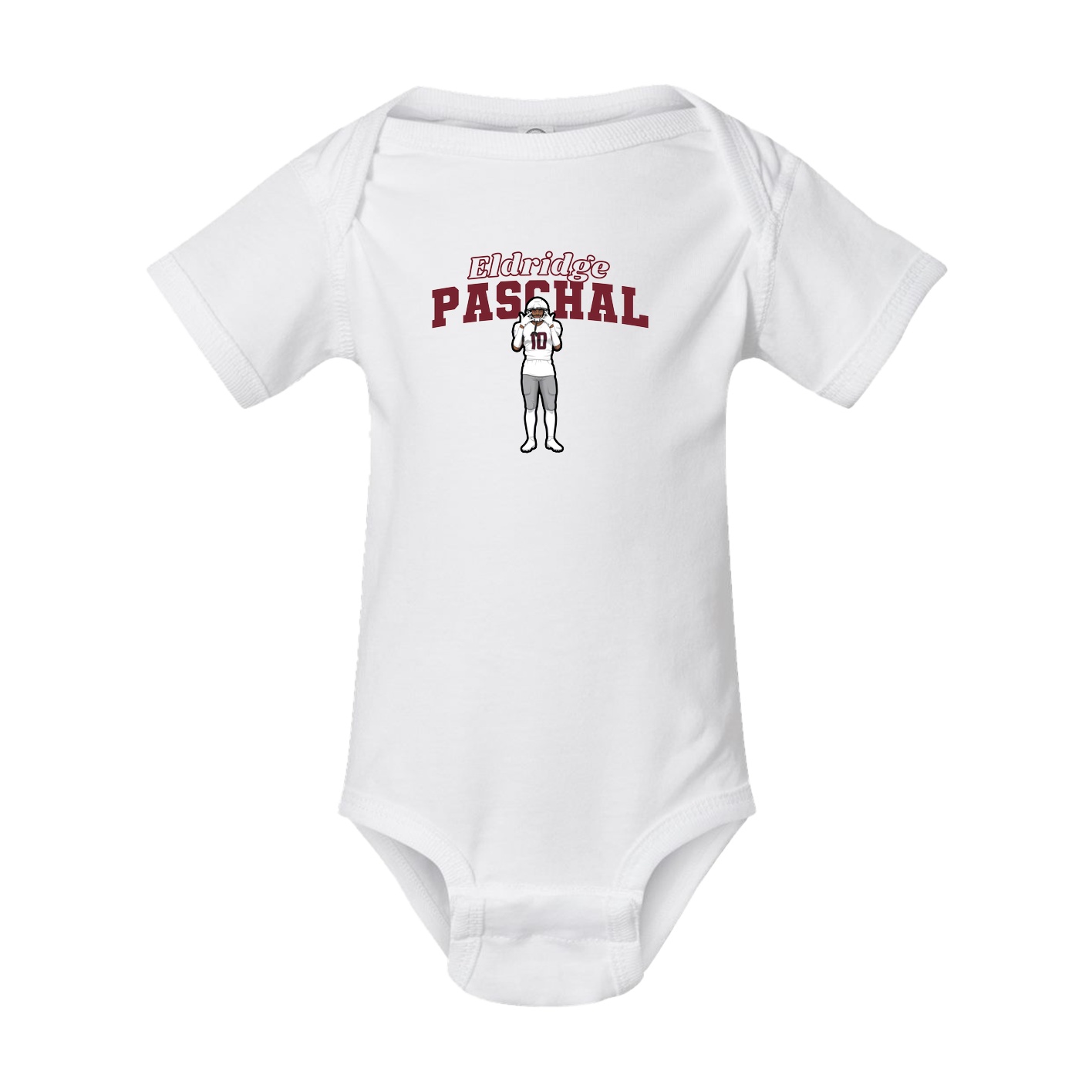 Baby Onesie — Name Arch in White