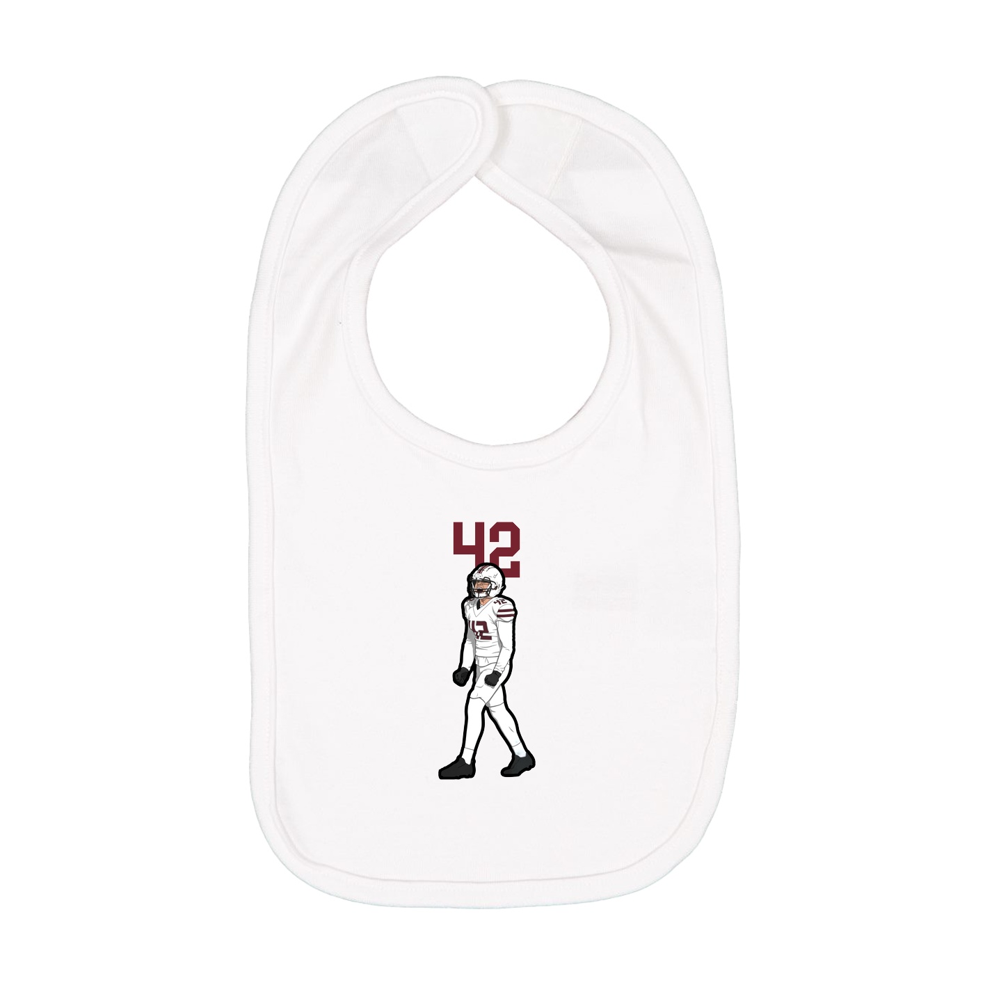 Infant Bib — Number Top in White