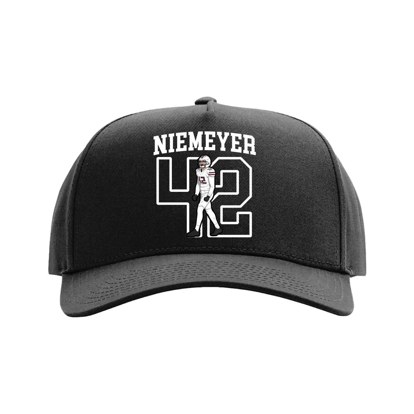 Full Fabric Five-Panel Champ Cap — Shirsey in Black