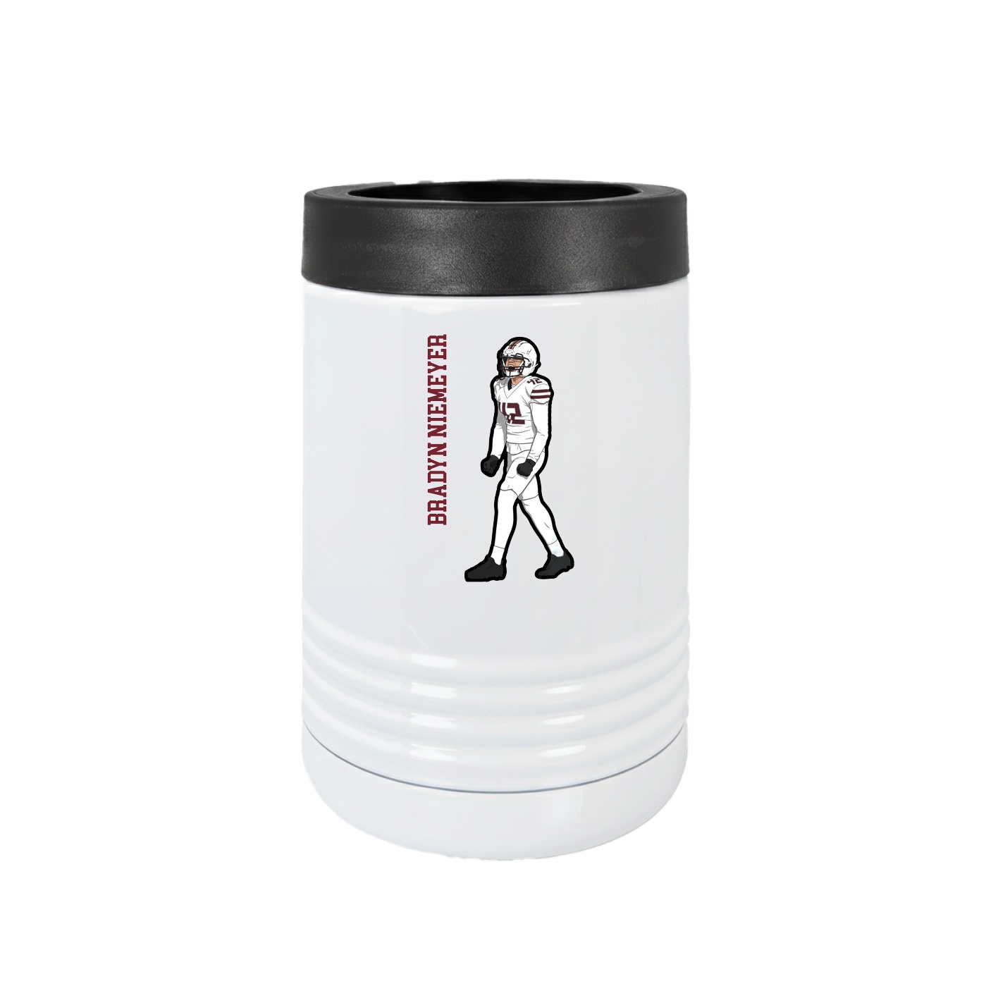 Beverage Holder — Name Vertical in White