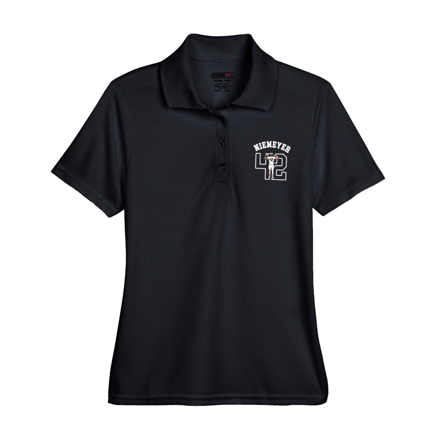 Womens Performance Polo — Shirsey Arch in Black