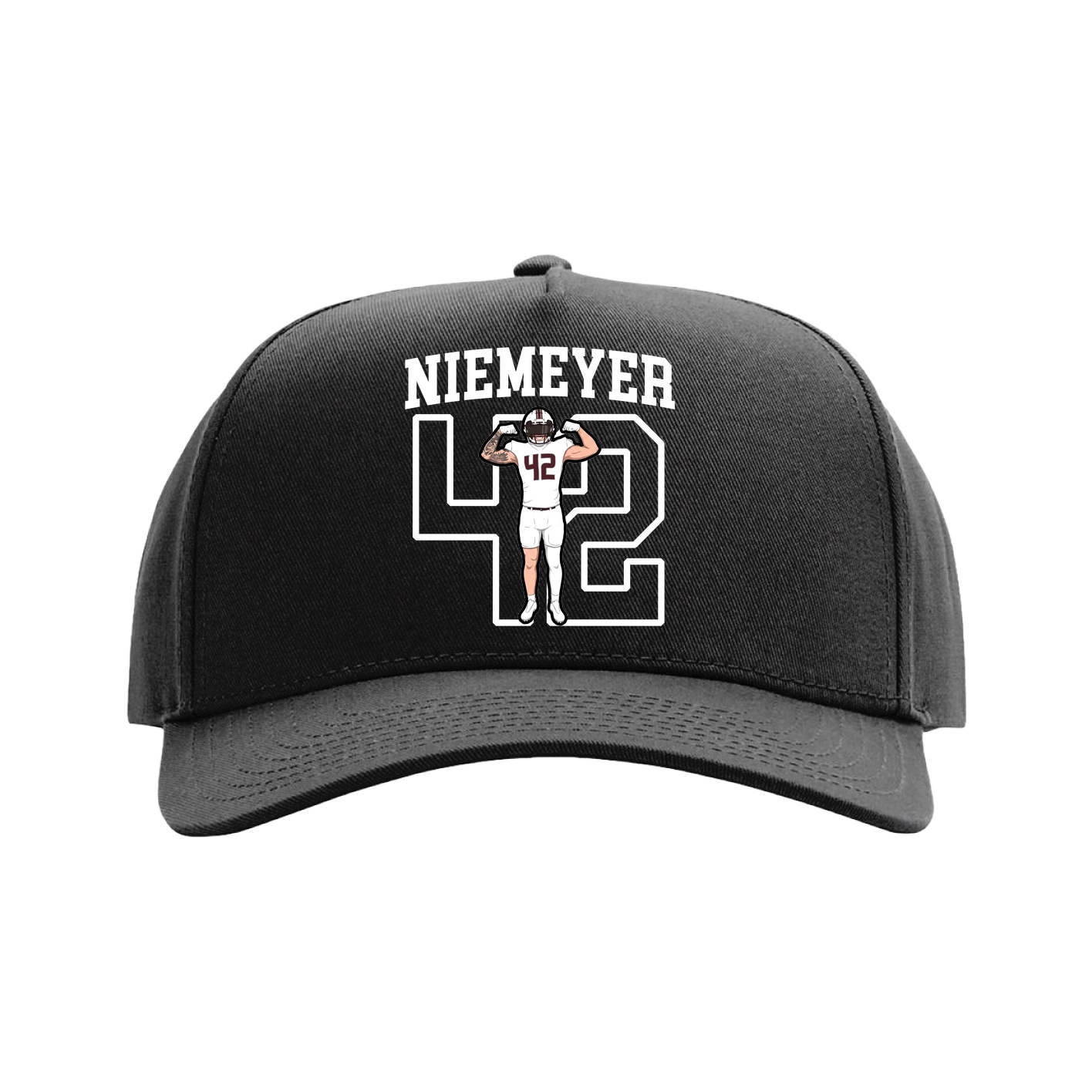Full Fabric Five-Panel Champ Cap — Shirsey in Black