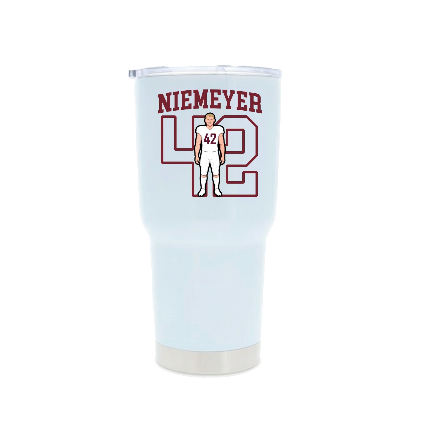30oz Stainless Steel Tumbler — Shirsey in White