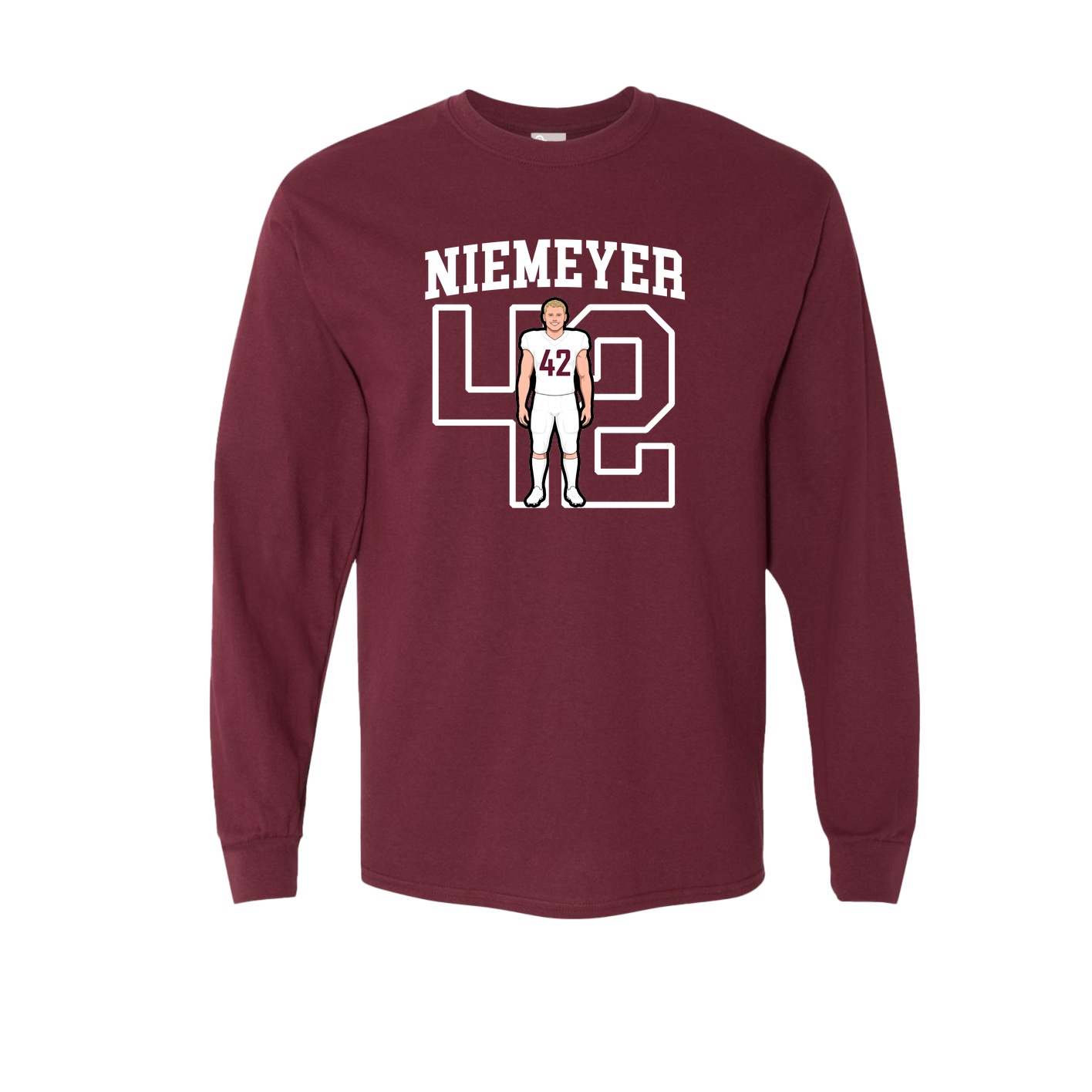 Long Sleeve Tee — Shirsey in Maroon