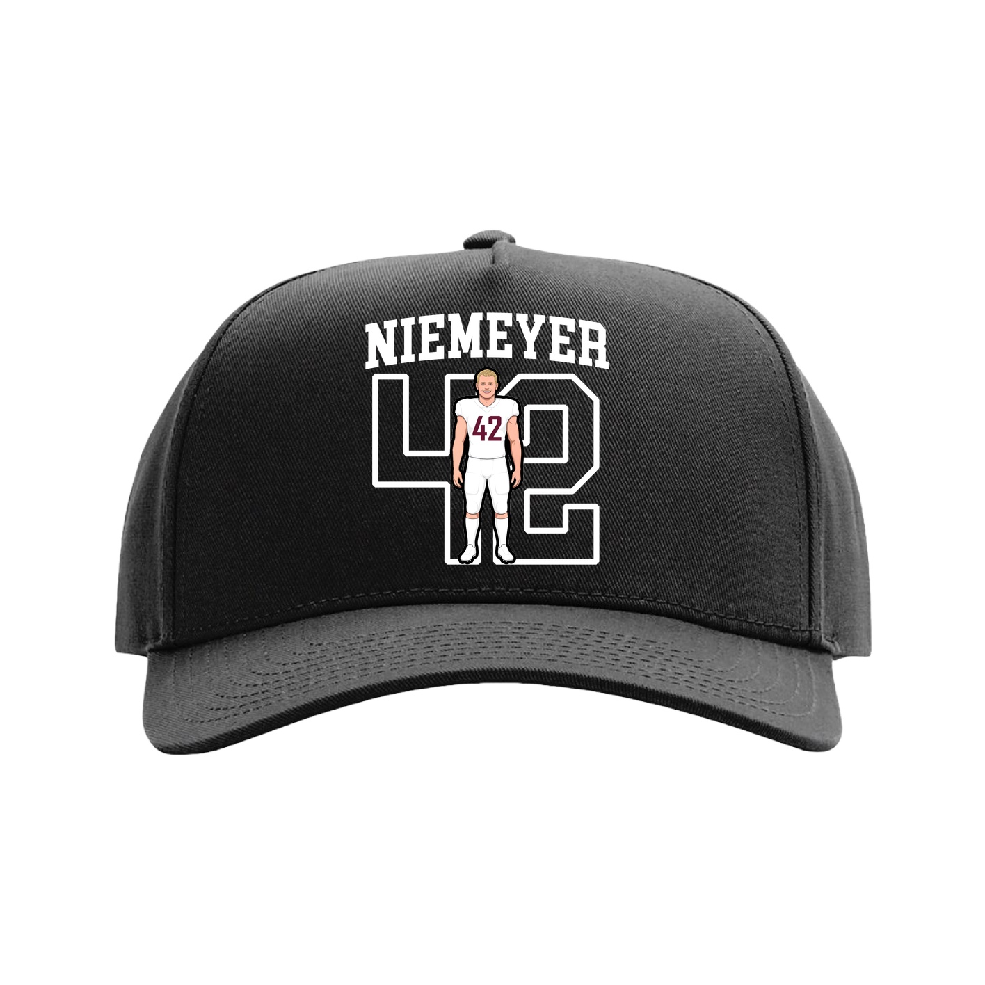 Full Fabric Five-Panel Champ Cap — Shirsey in Black