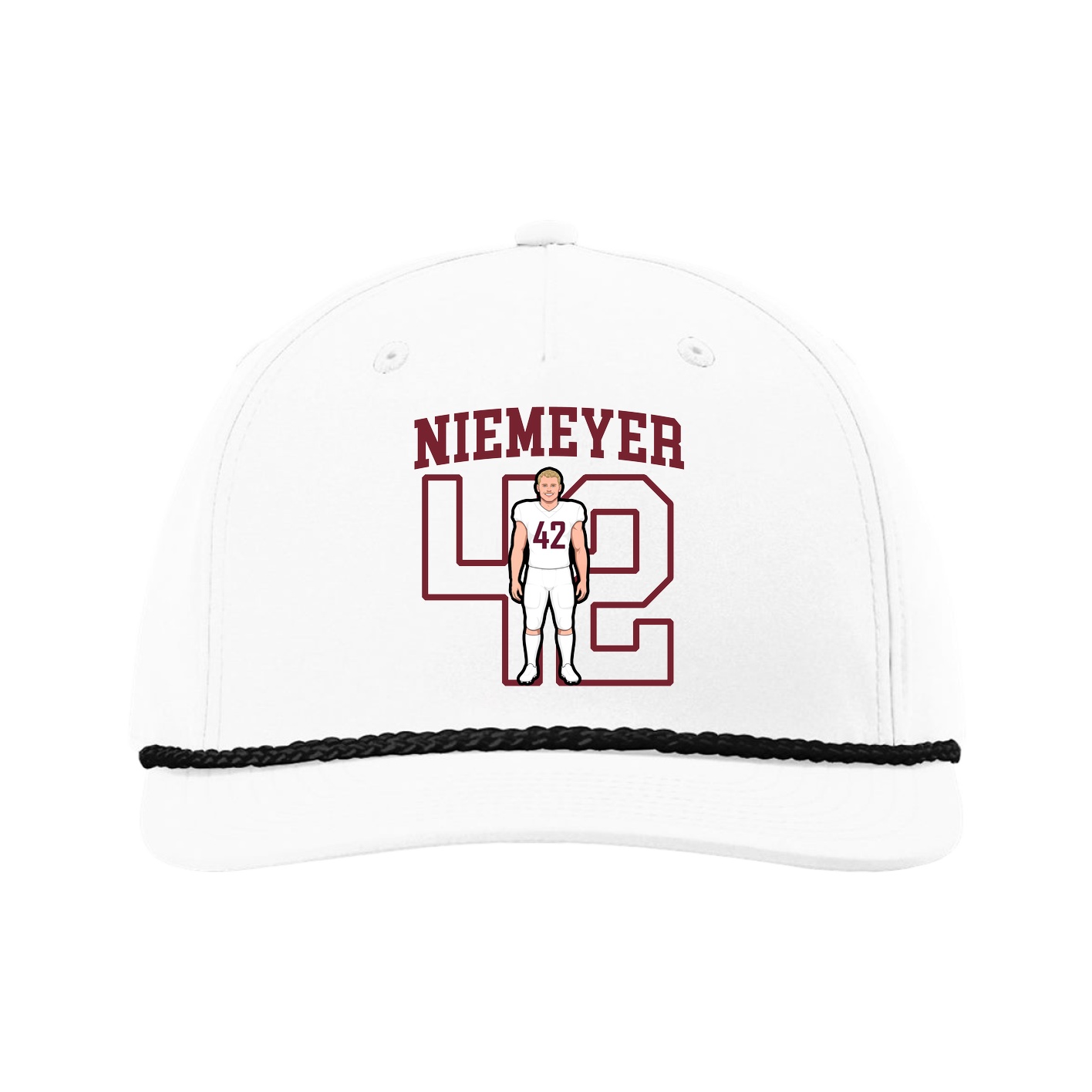 Five-Panel Classic Rope Cap — Shirsey in White