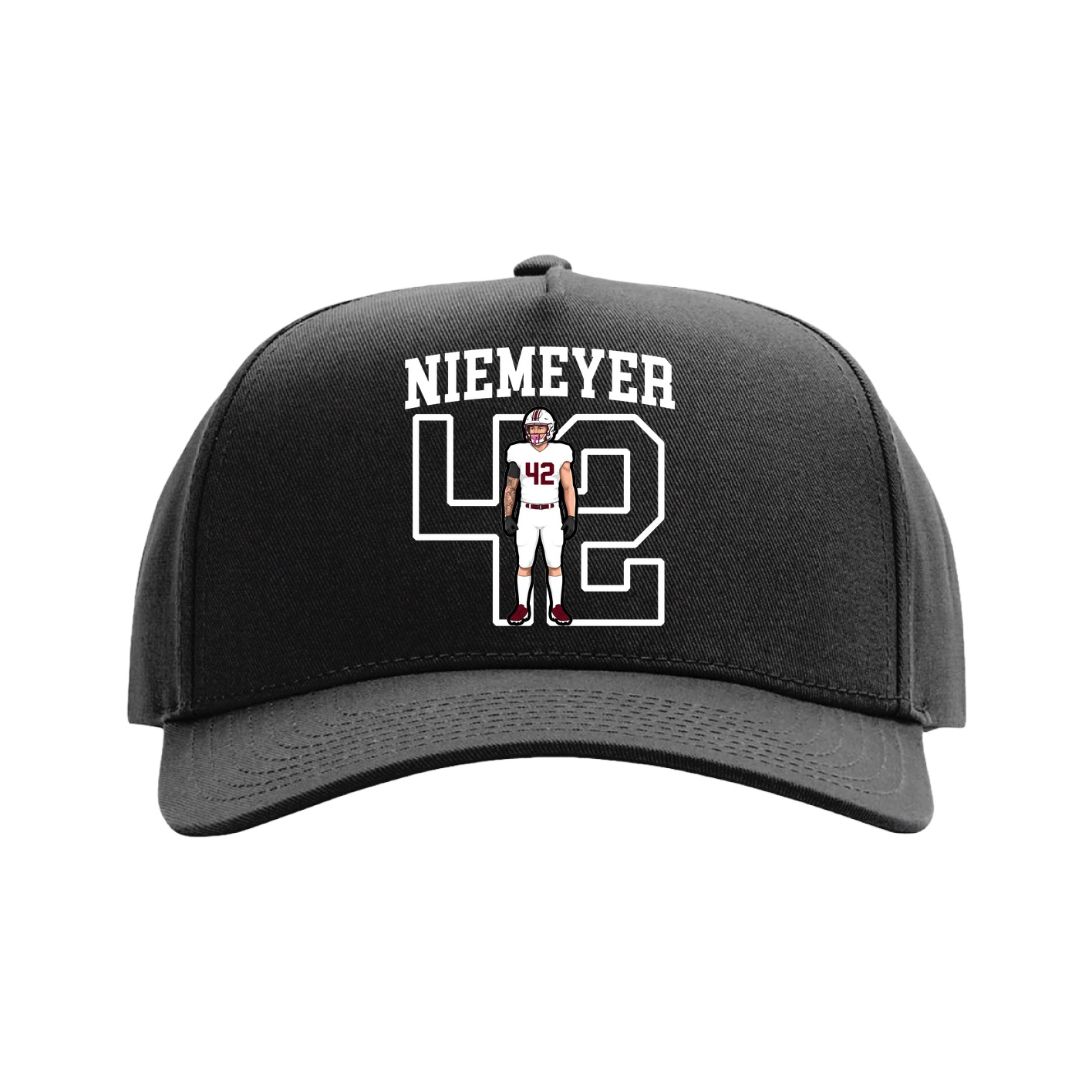 Full Fabric Five-Panel Champ Cap — Shirsey in Black