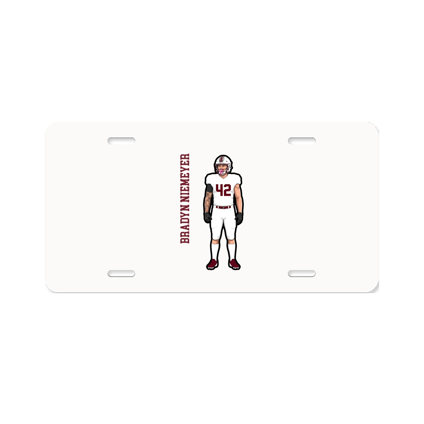 License Plate — Name Vertical in Classic