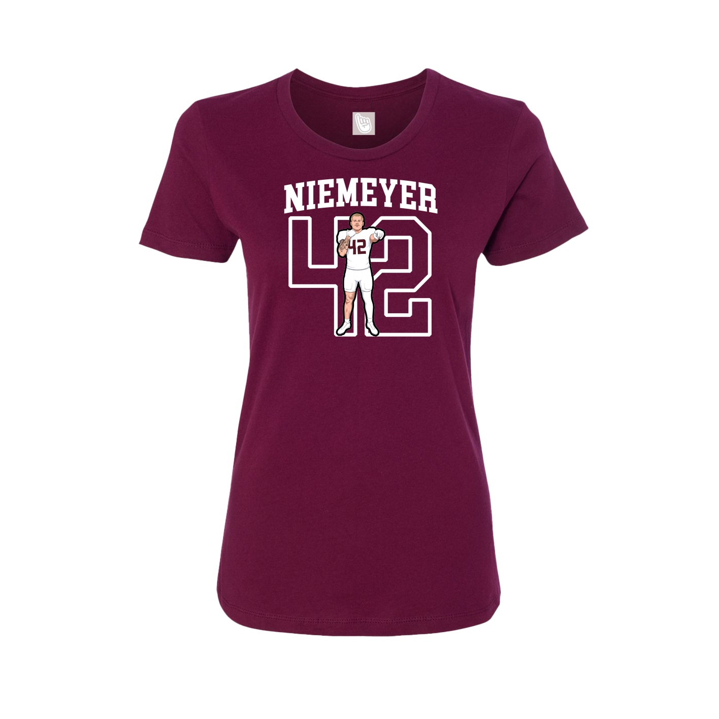 Fitted Women's Tee — Shirsey in Maroon