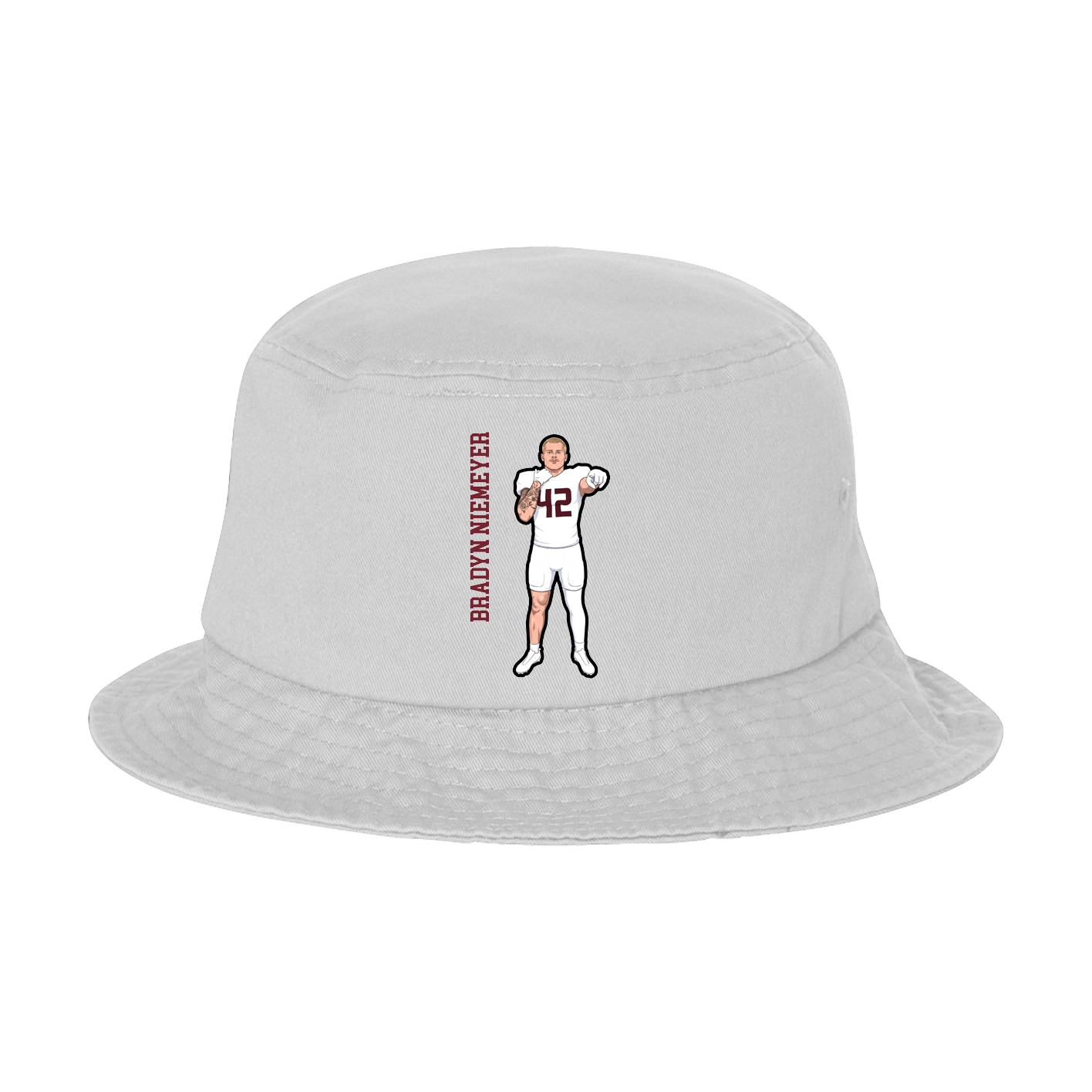 Bucket Cap — Name Vertical in White