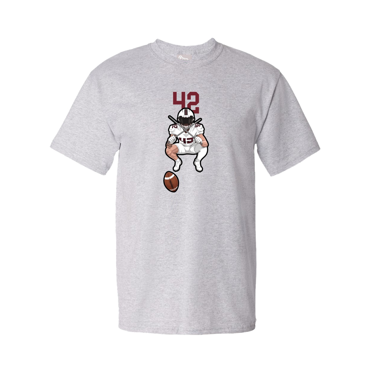 Youth Tee — Number Top in Grey