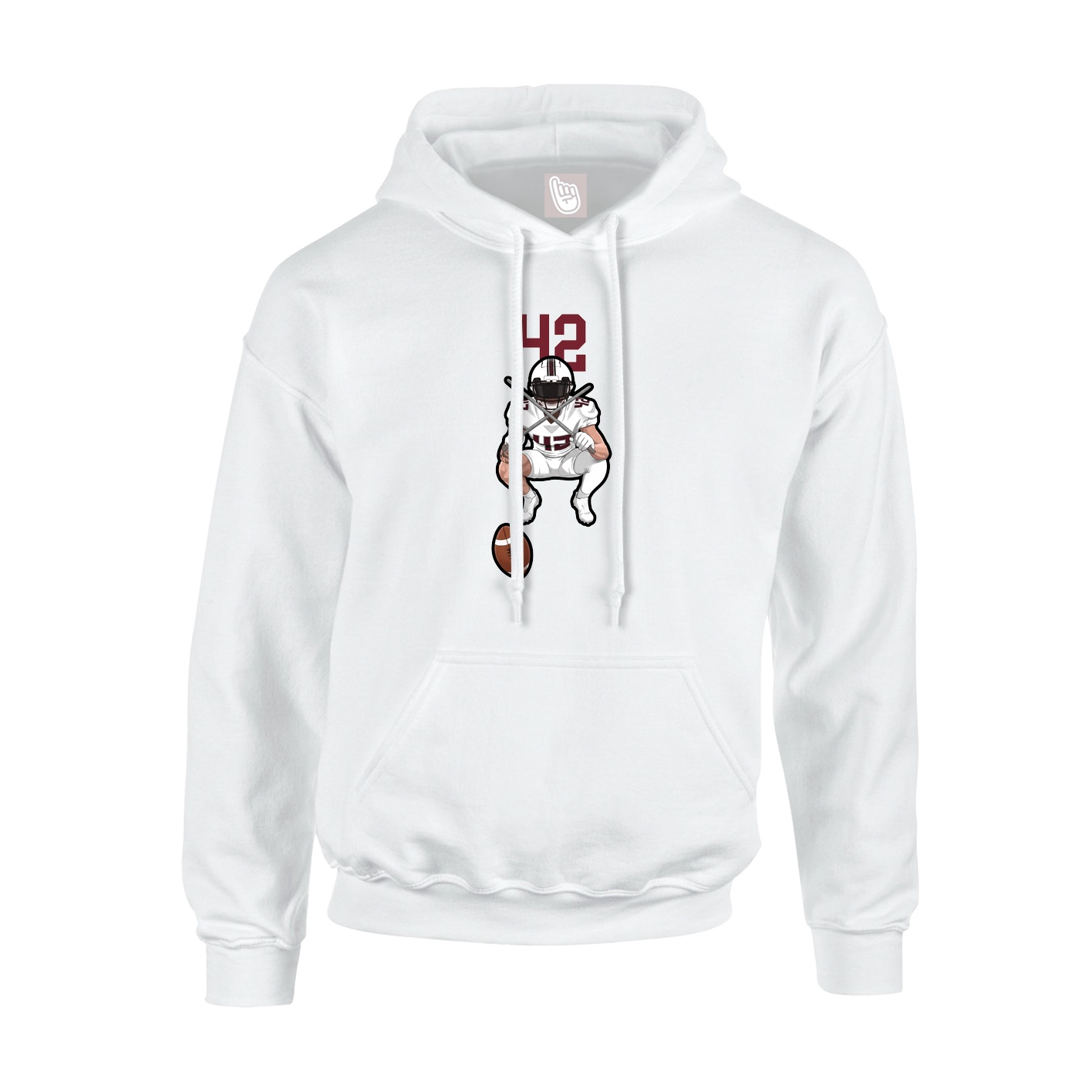Hoodie — Number Top in White